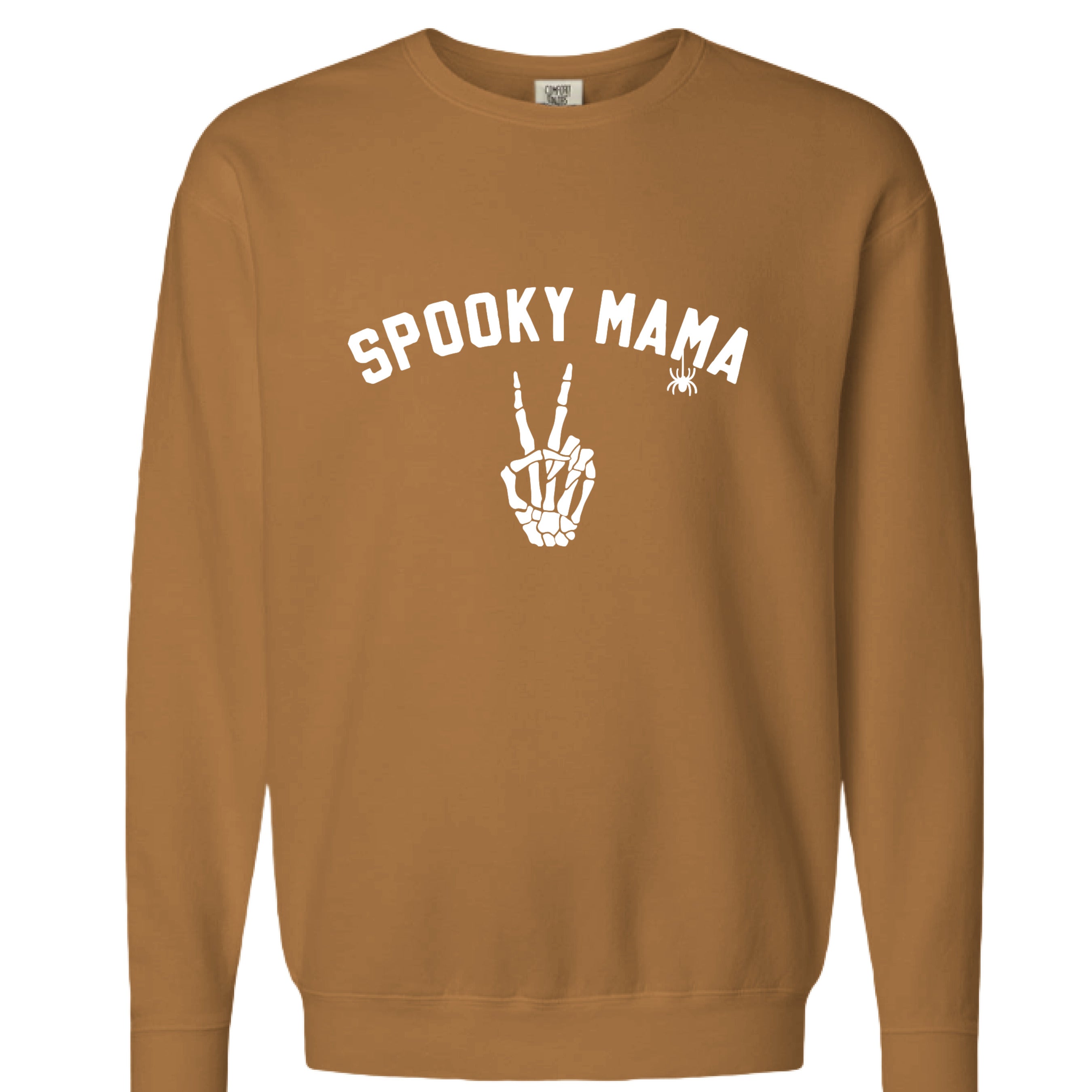 Womens 'spooky Mama' Comfort Colors Crewneck Sweatshirt