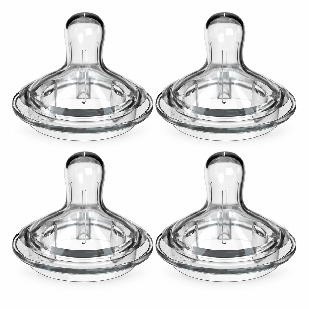 Silicone Baby Bottle Nipples, 2-pack