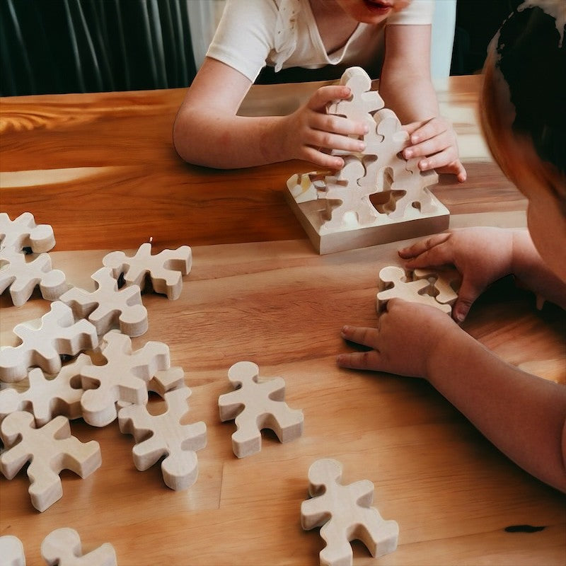 32 Pcs Wooden Little Balancing People Stacking Set