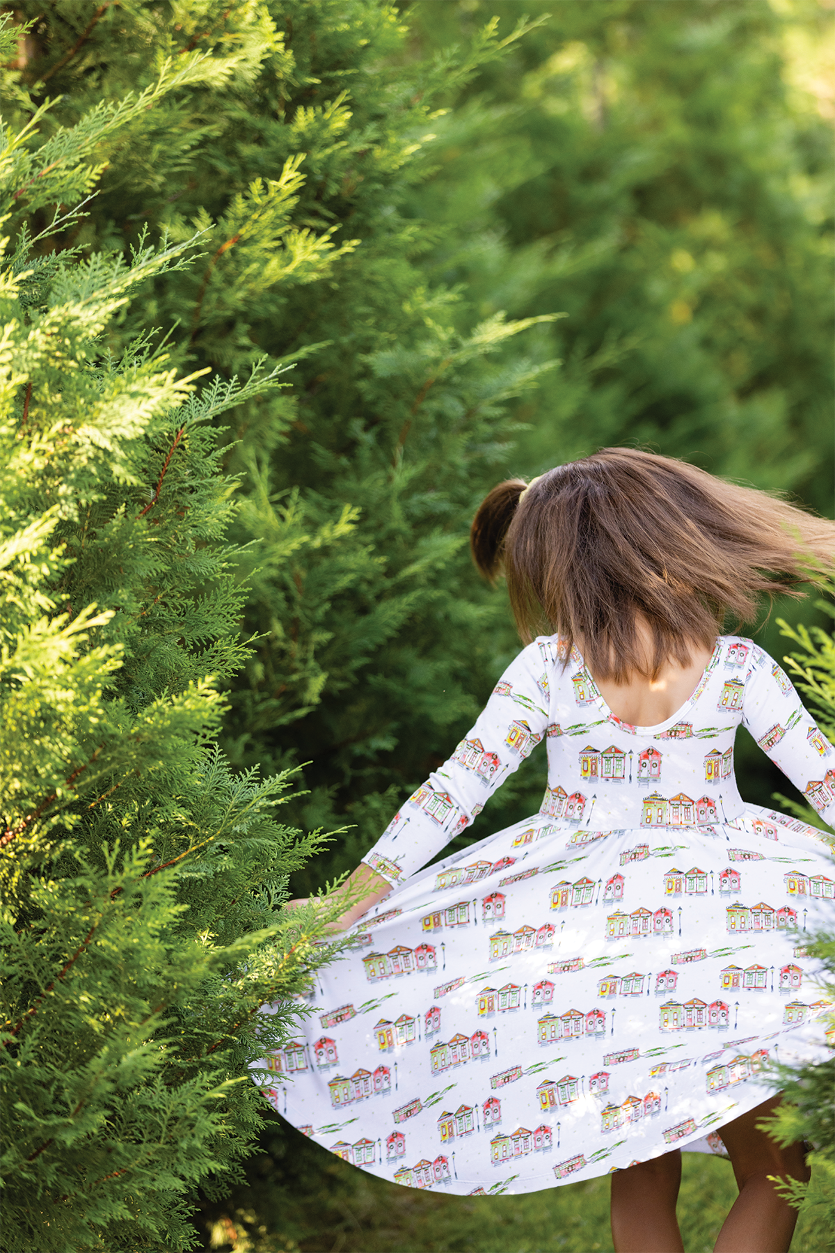 Bayou Wonderland Organic Cotton Christmas Dress For Kids