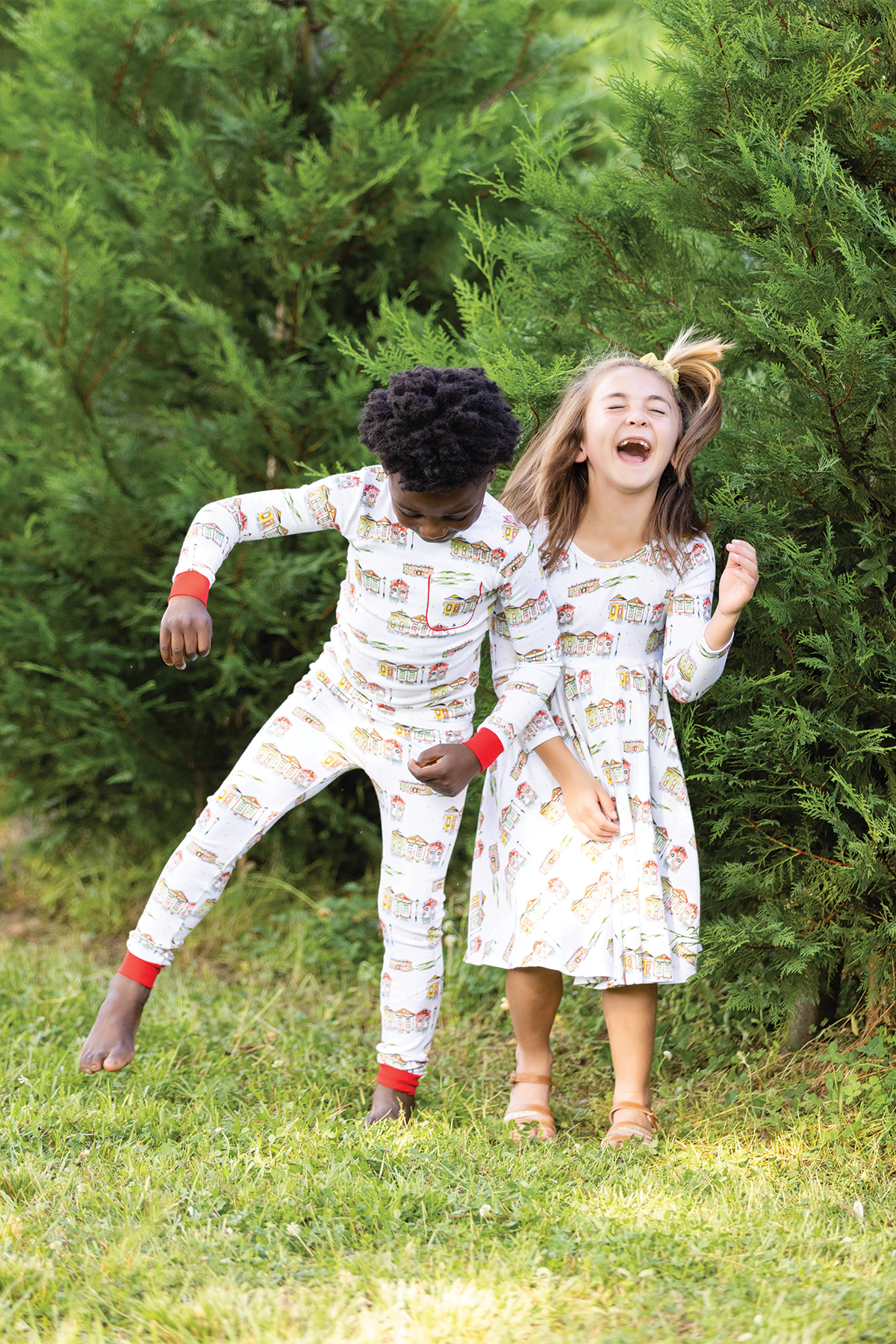 Bayou Wonderland Organic Cotton Christmas Dress For Kids