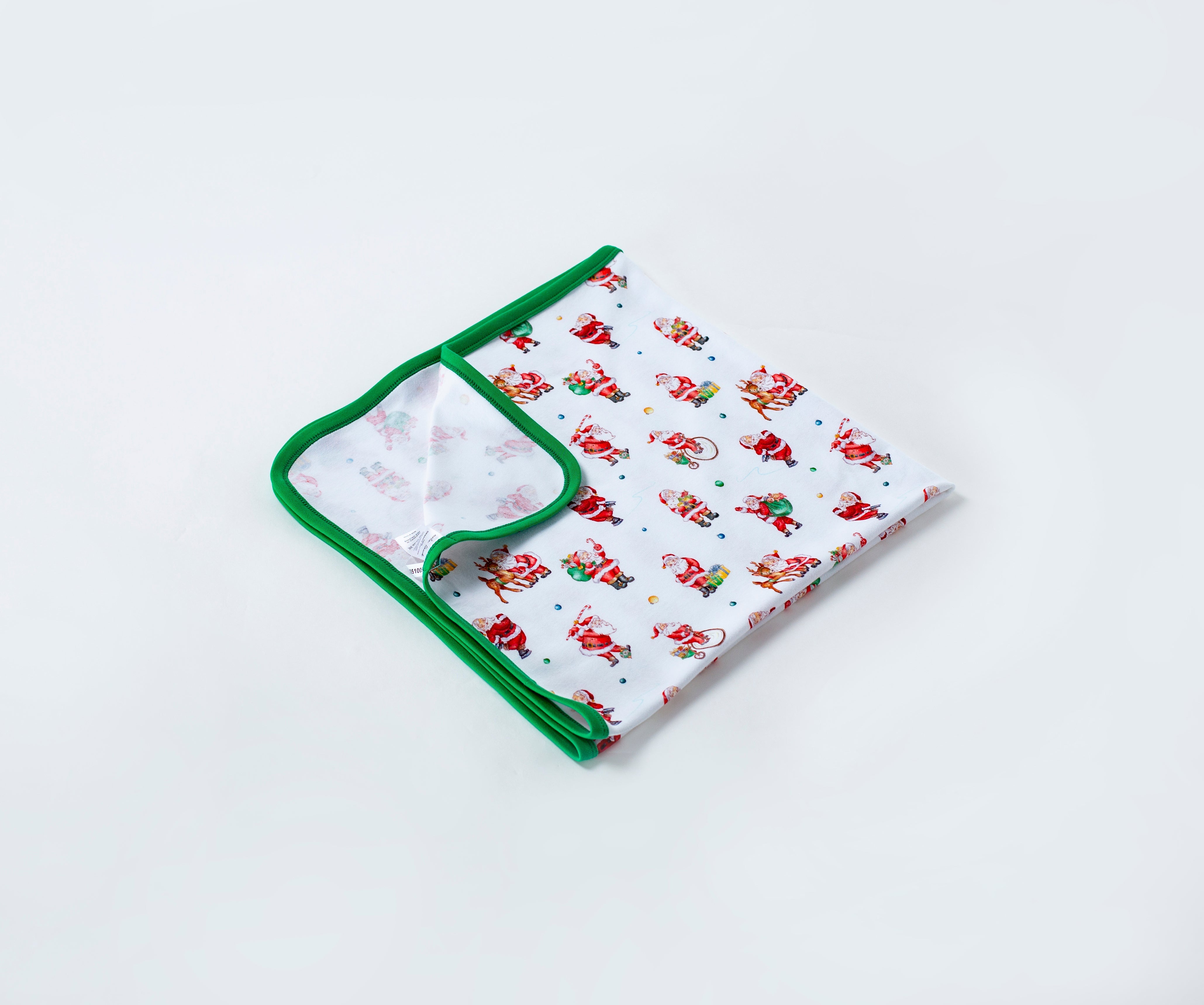 Santa Claus Is Coming To Town Organic Cotton Christmas Baby Blanket