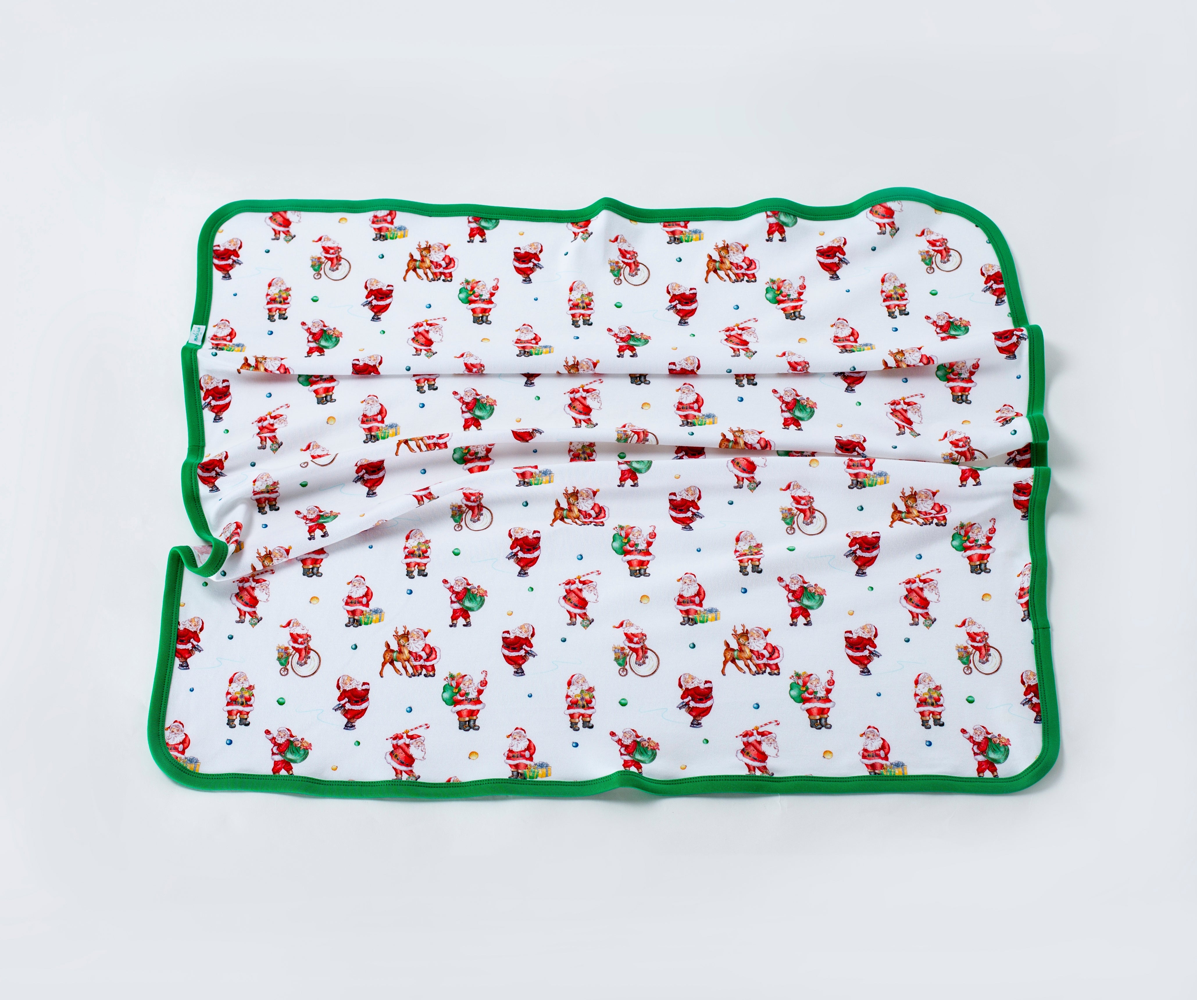 Santa Claus Is Coming To Town Organic Cotton Christmas Baby Blanket