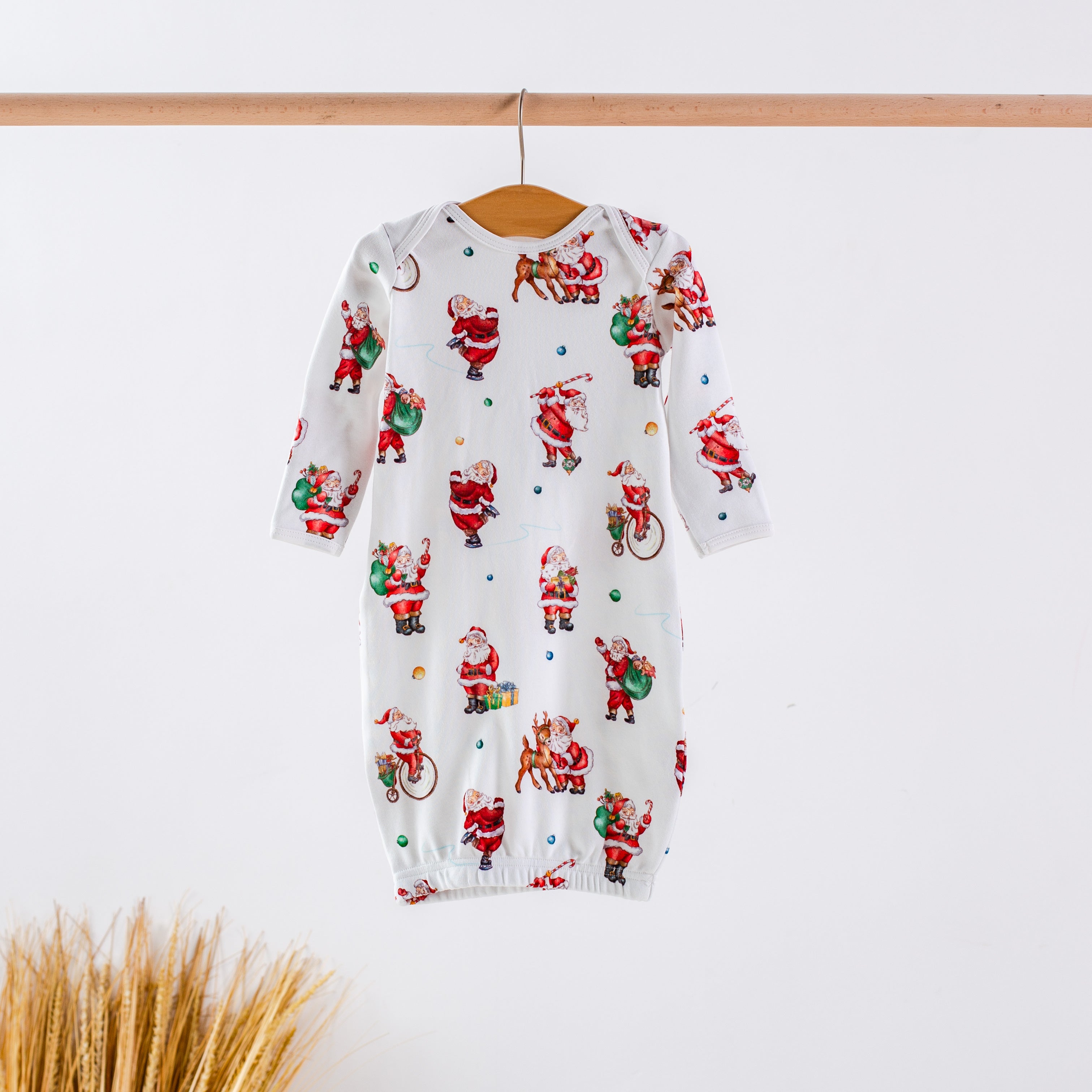 Santa Claus Is Coming To Town Organic Cotton Christmas Kids Pajamas