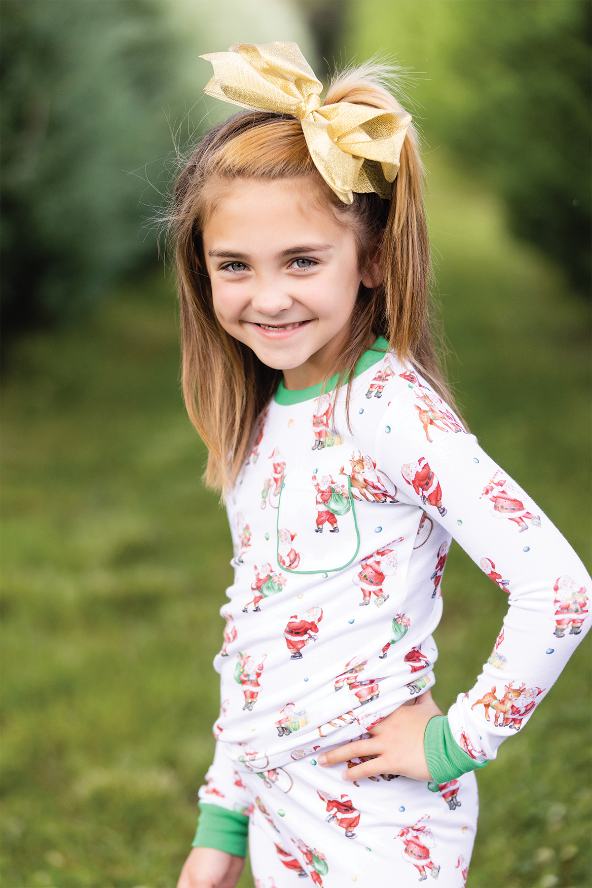 Santa Claus Is Coming To Town Organic Cotton Christmas Kids Pajamas
