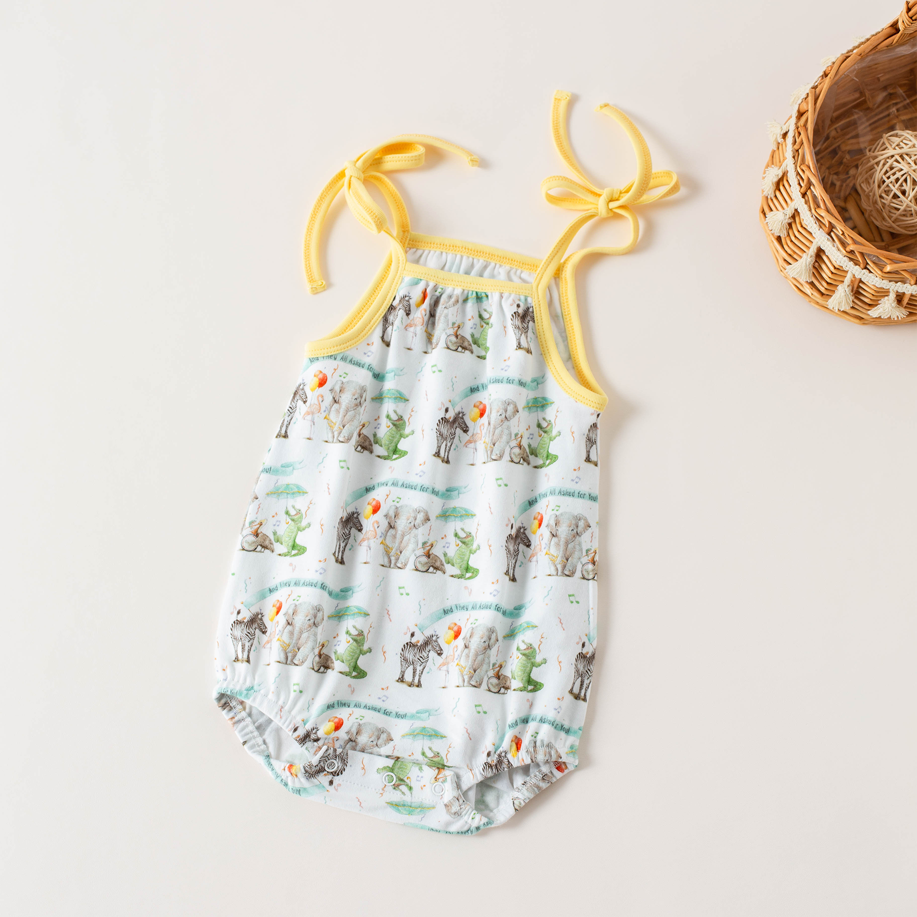 And They All Asked For You Organic Cotton Shoulder-tie Onesie
