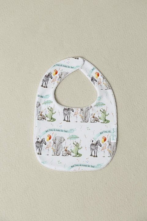 And They All Asked For You Organic Cotton Zoo Bib