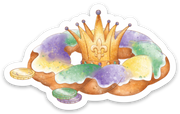 King Cake Die Cut Stickers
