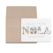 Hello From Nola  Folded Greeting Card