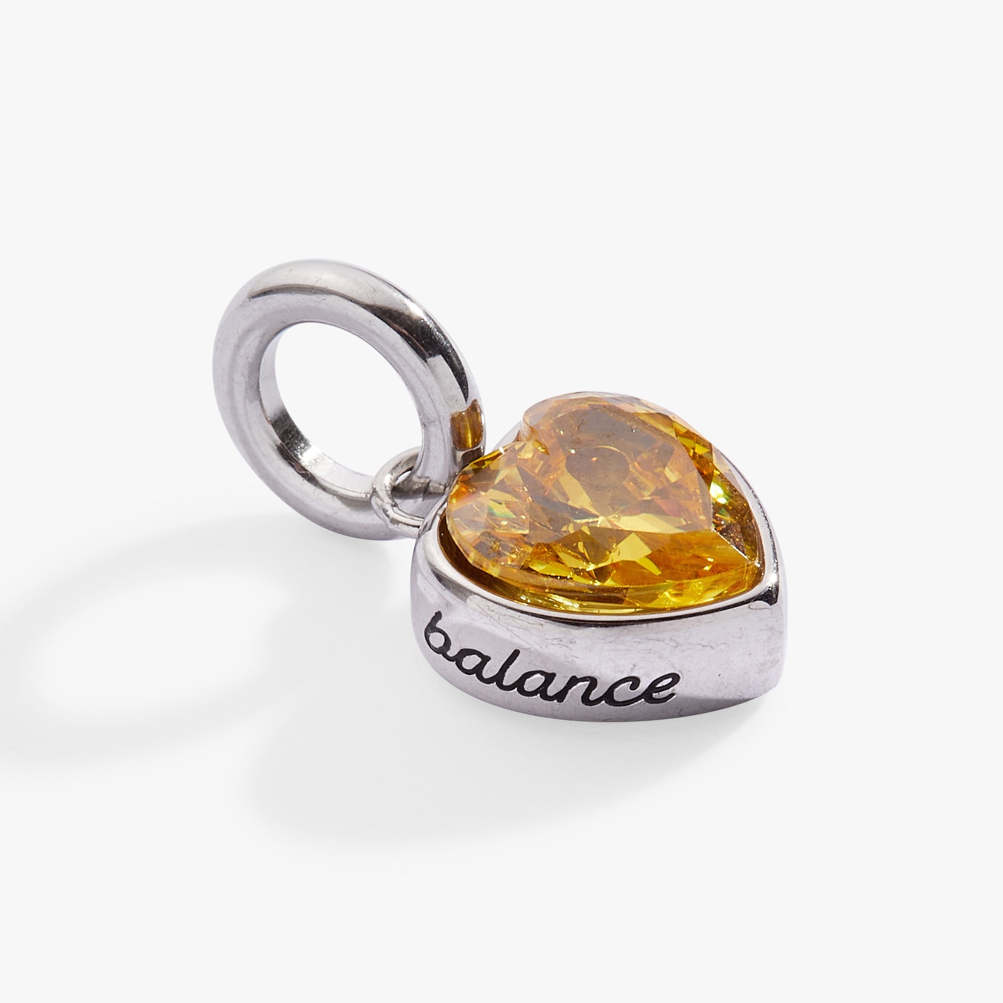 November 'balance' Heart Birthstone Charm