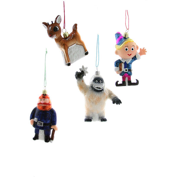 Retro Rudoph Character Ornament Set