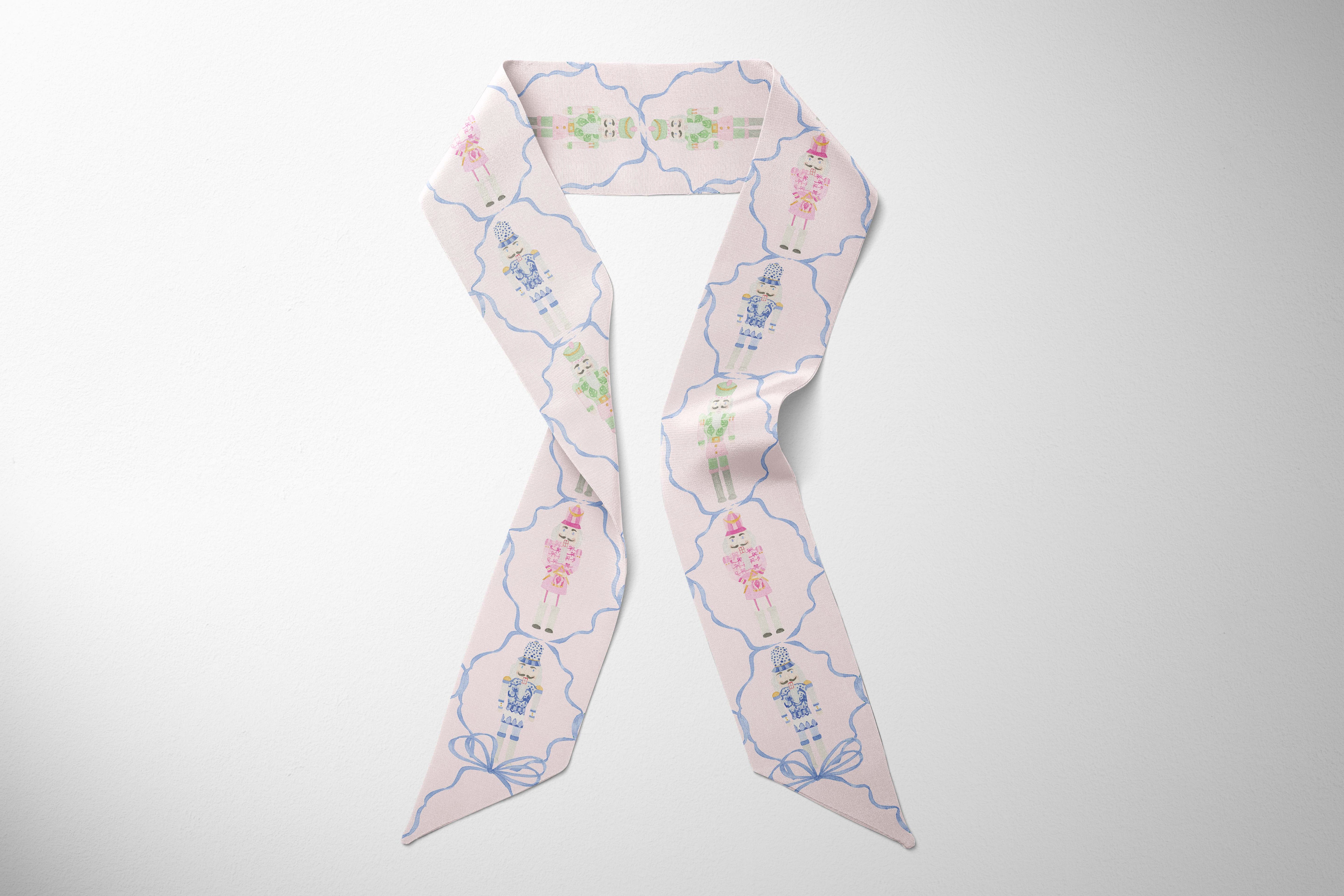 Watercolor Nutcracker Silk Twilly Scarf