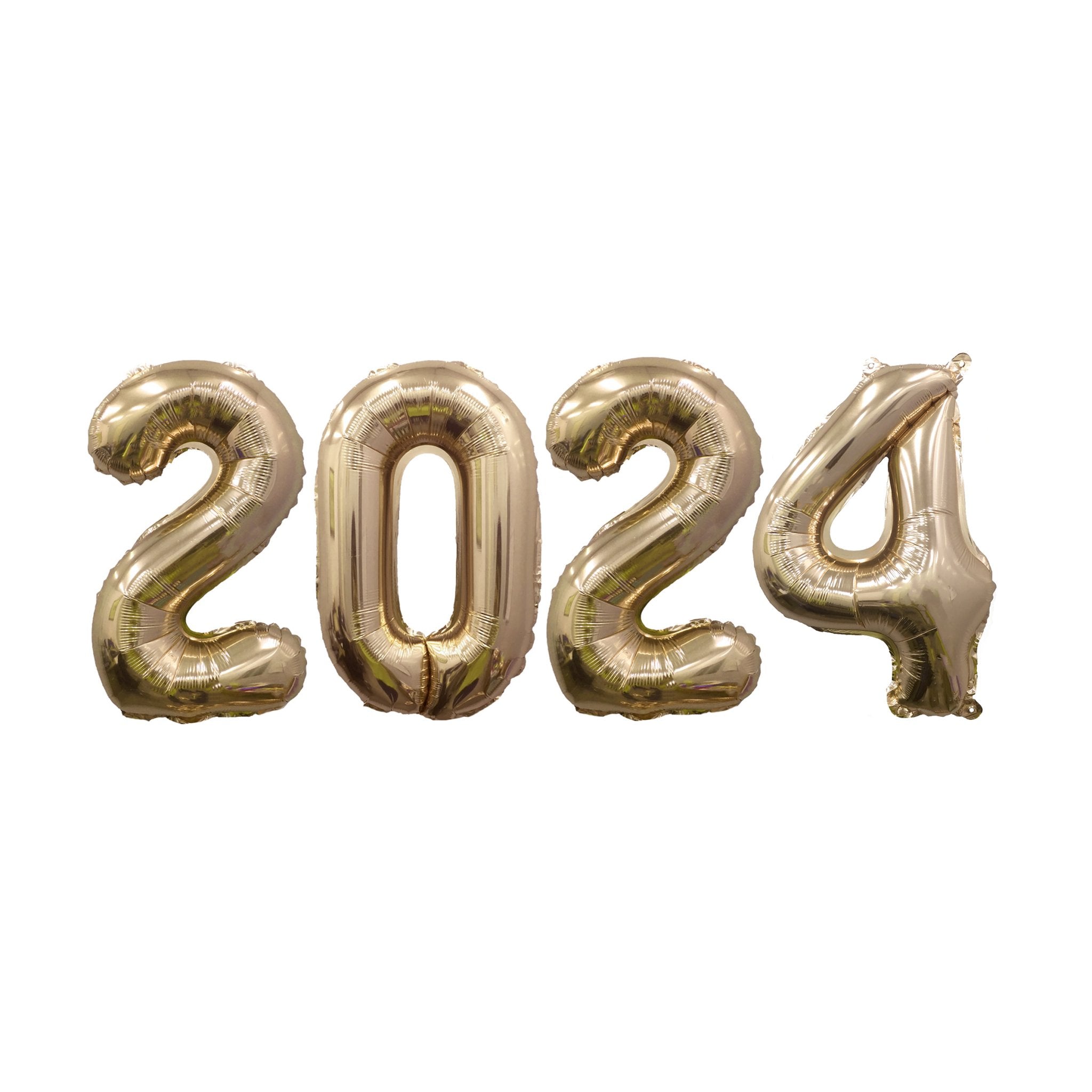 2024 Gold Number Balloons