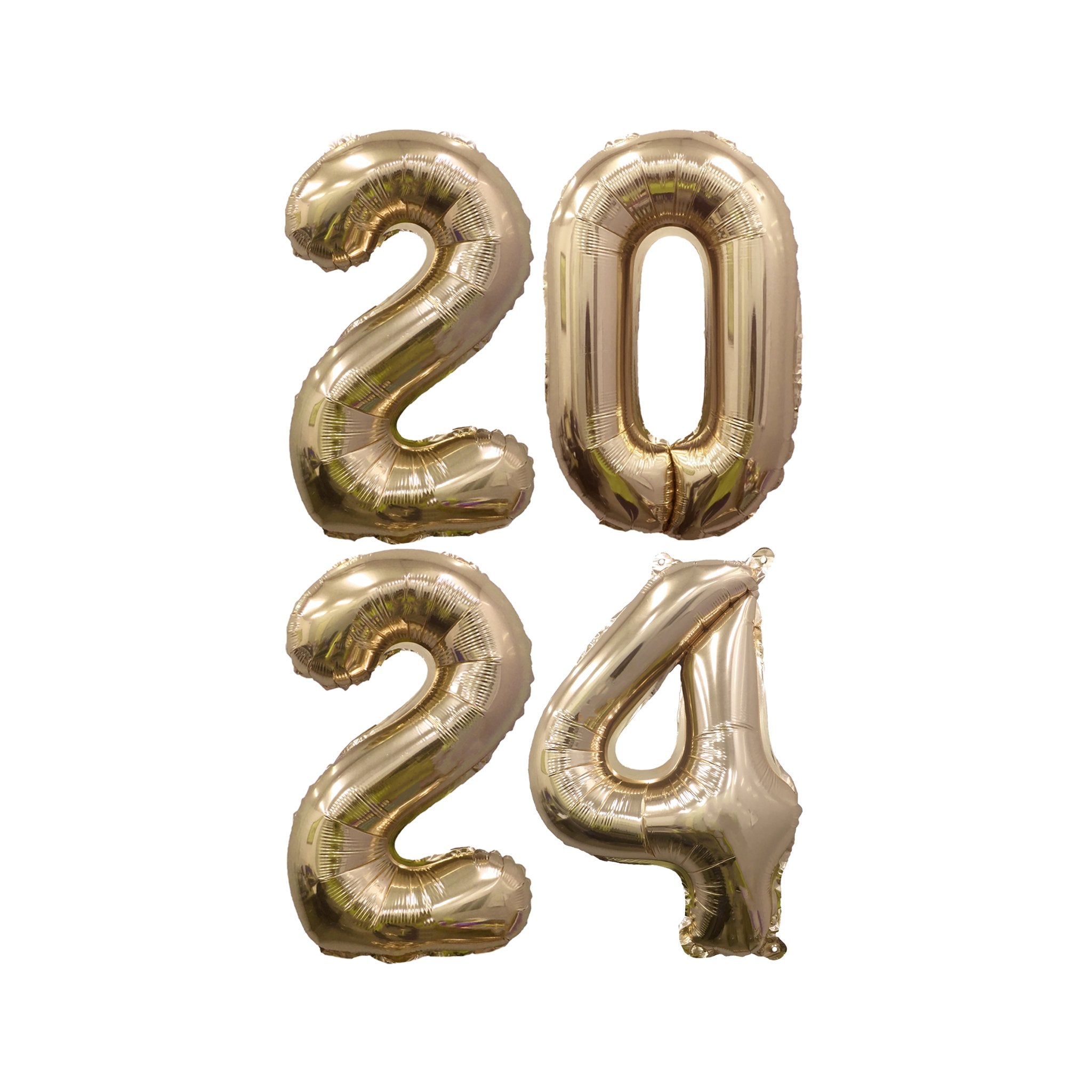2024 Gold Number Balloons
