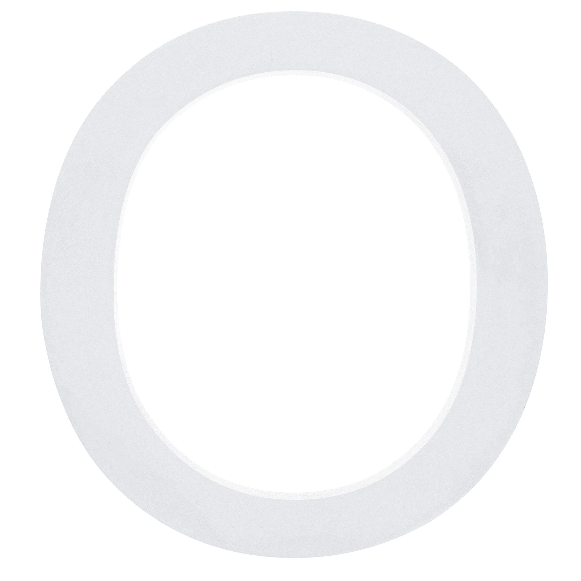 Arial Font White Painted Mdf Wood Letter O (6 Inches)