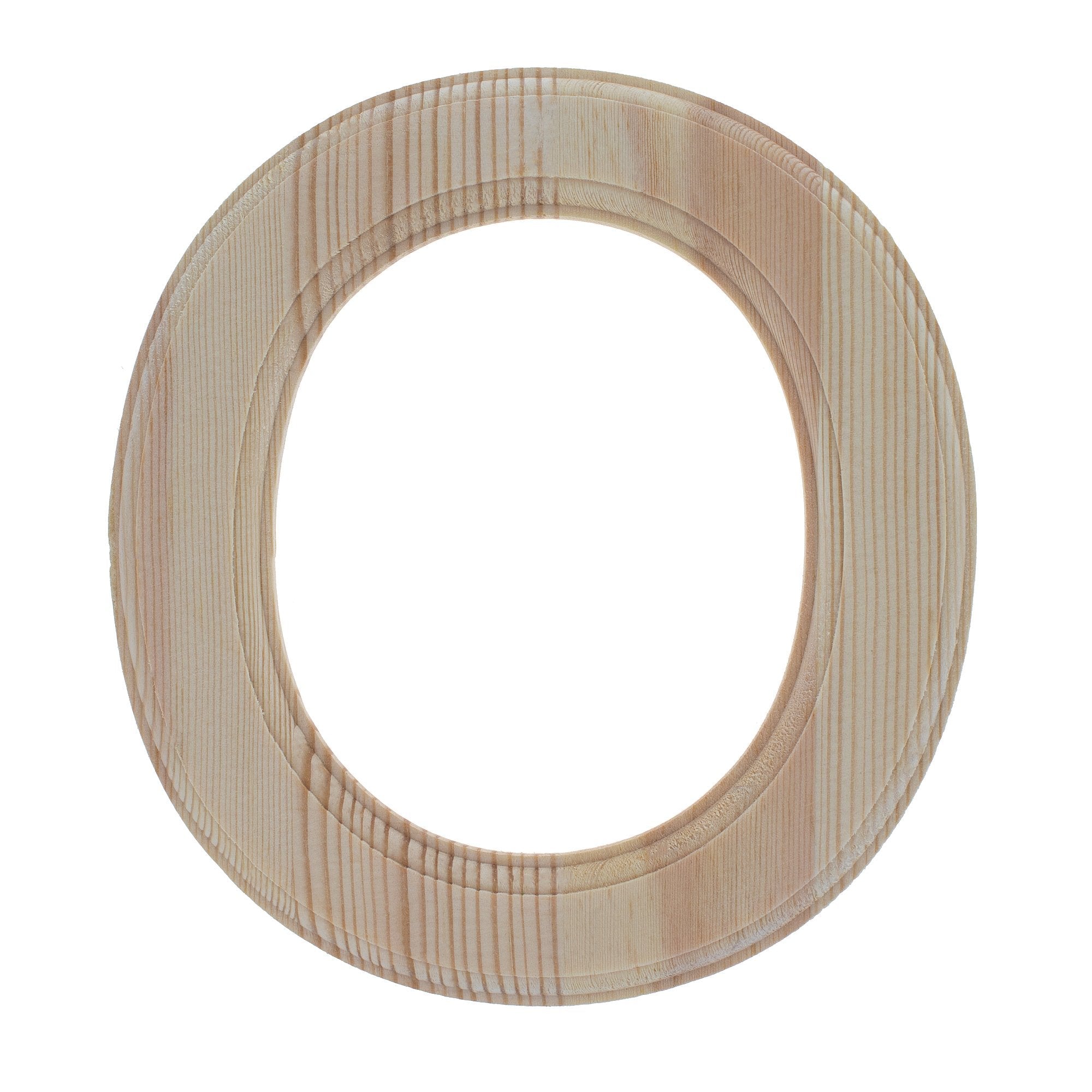 Unfinished Wooden Arial Font Letter O (6.25 Inches)