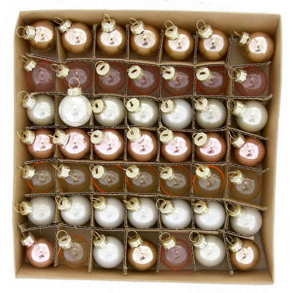 Hue Boxed Ornament Set Of 49, Neutral