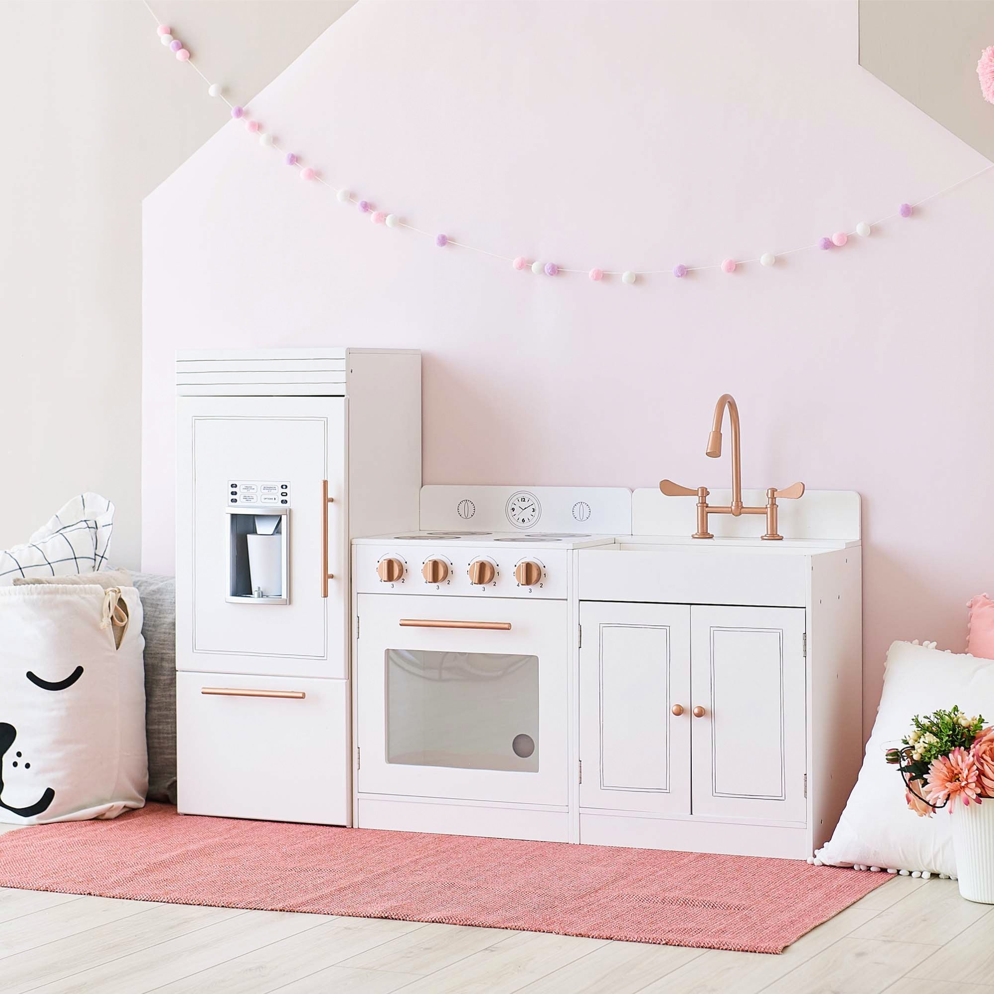 Little Chef Paris Complete Kitchen Playset, White/rose Gold