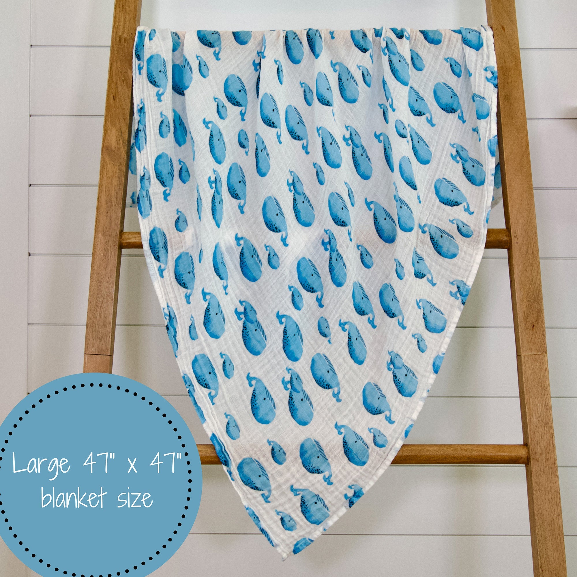 Whale, Whale, Whale Swaddle Blanket