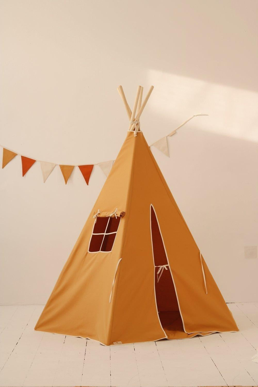 ochre Teepee And Mat Set