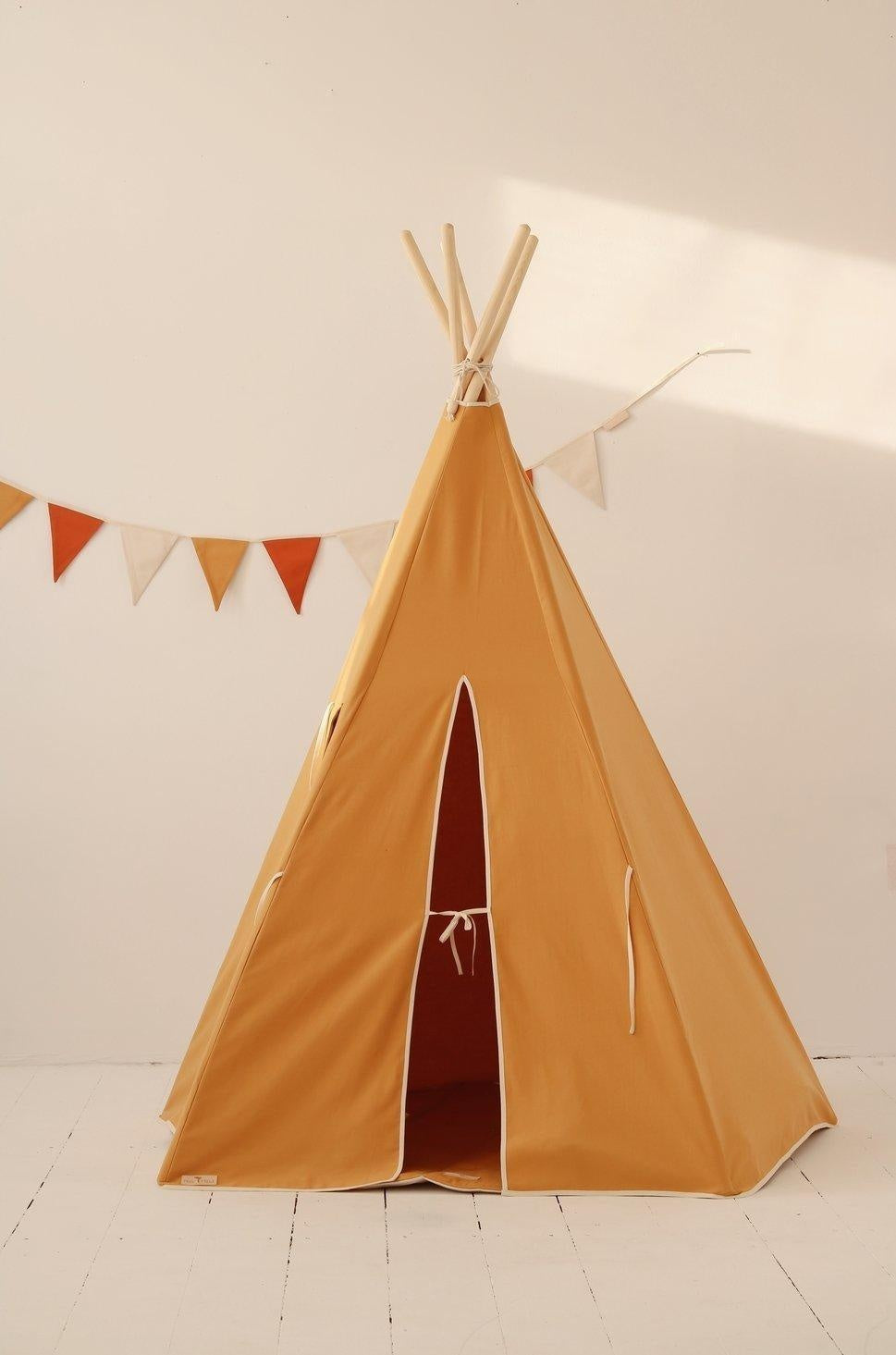 ochre Teepee And Mat Set