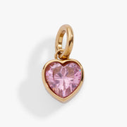 October 'serenity' Heart Birthstone Charm