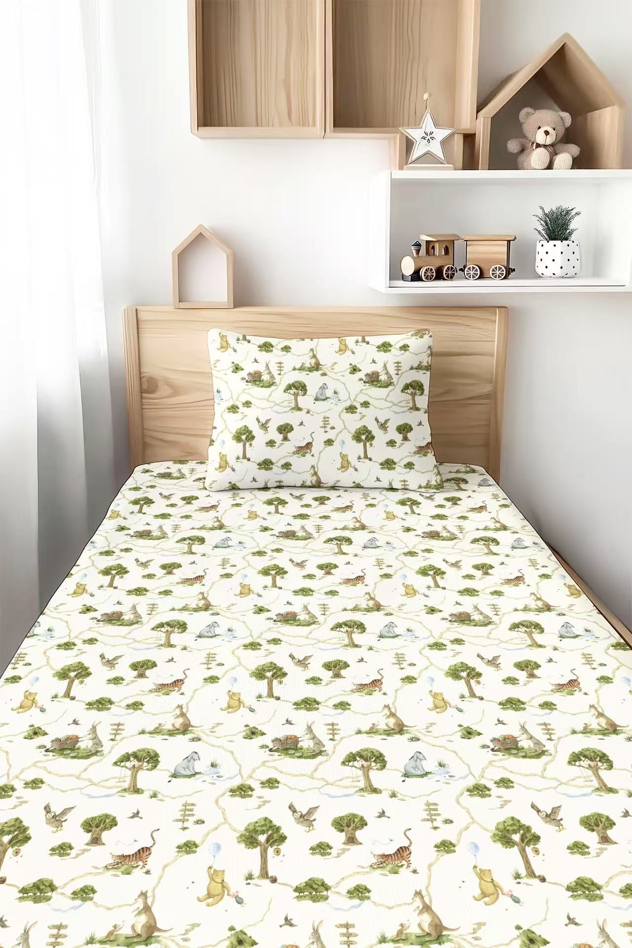 Oh Bother, It's Bedtime Twin Fitted Sheet And Pillowcase Set