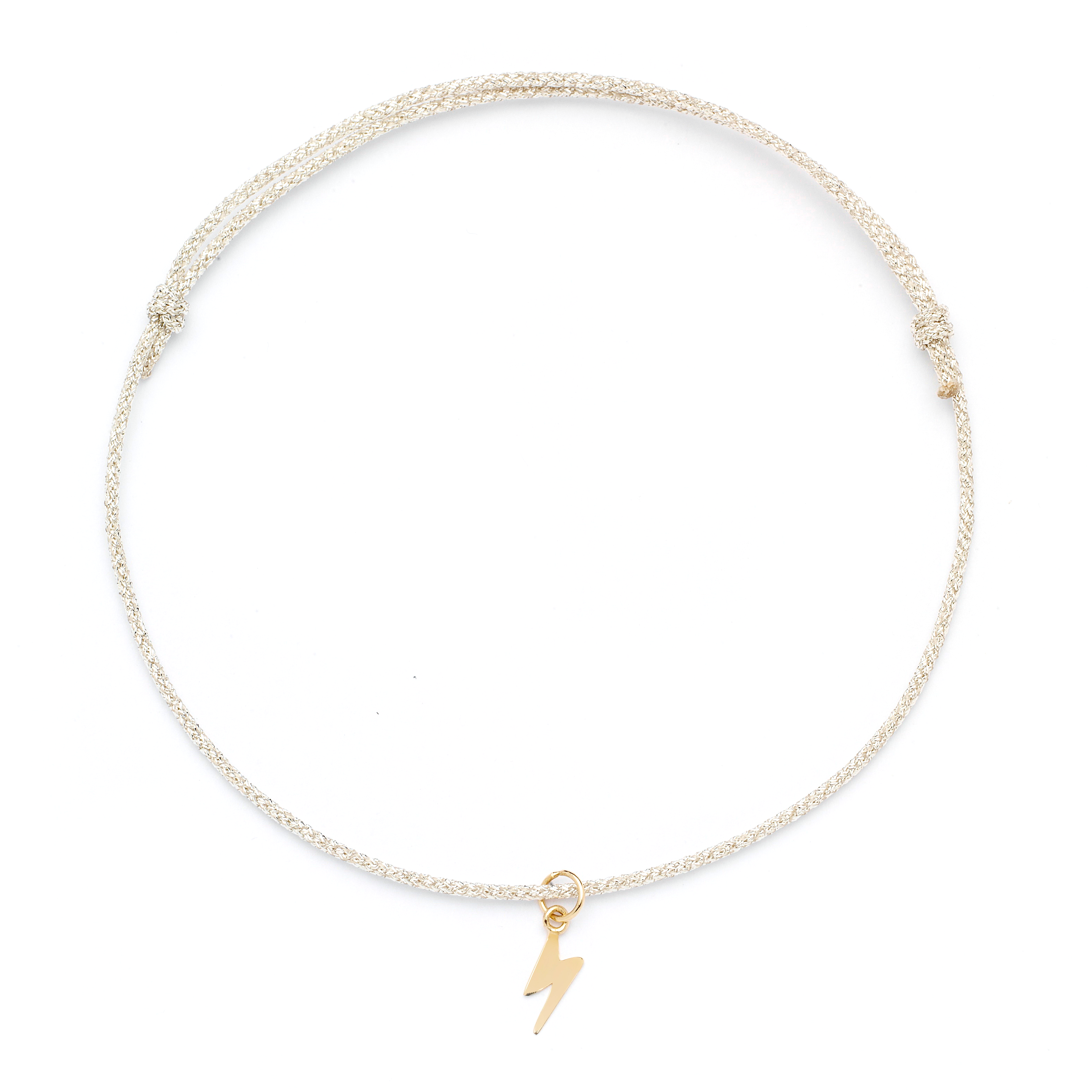 Anna Kaiser X Oiya: Silver Lightning Bolt Charm Bracelet