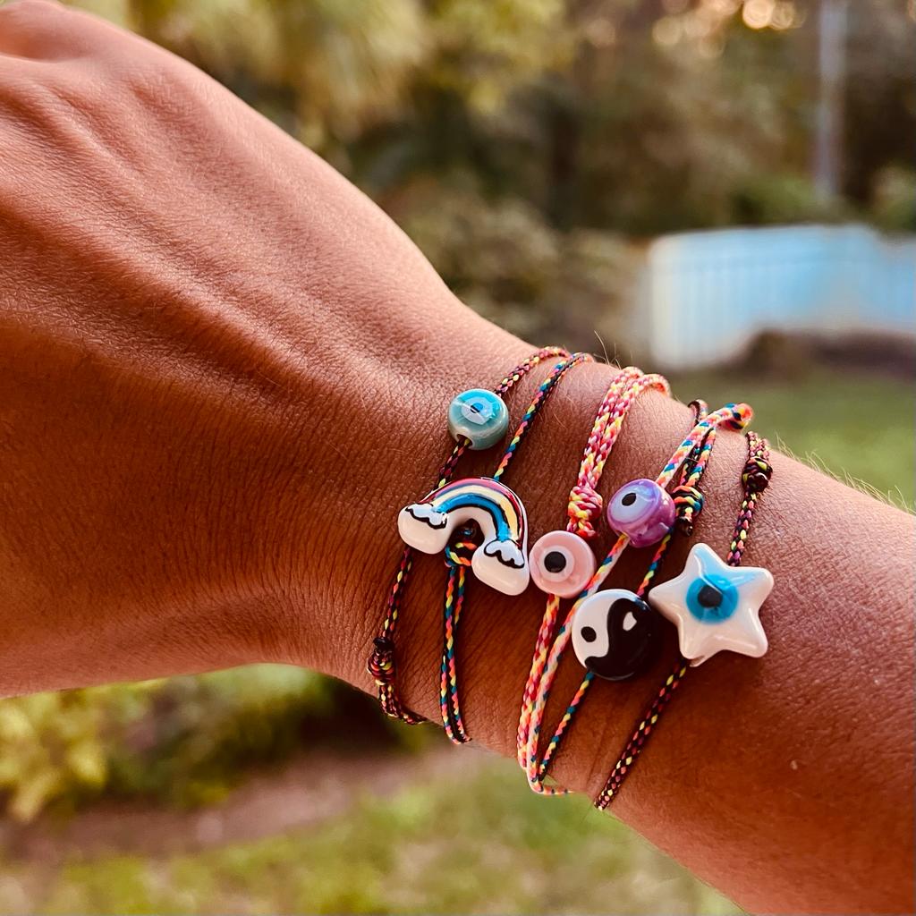 Sorbet & Ruthie Rainbow Evil Eye Bracelet Bundle
