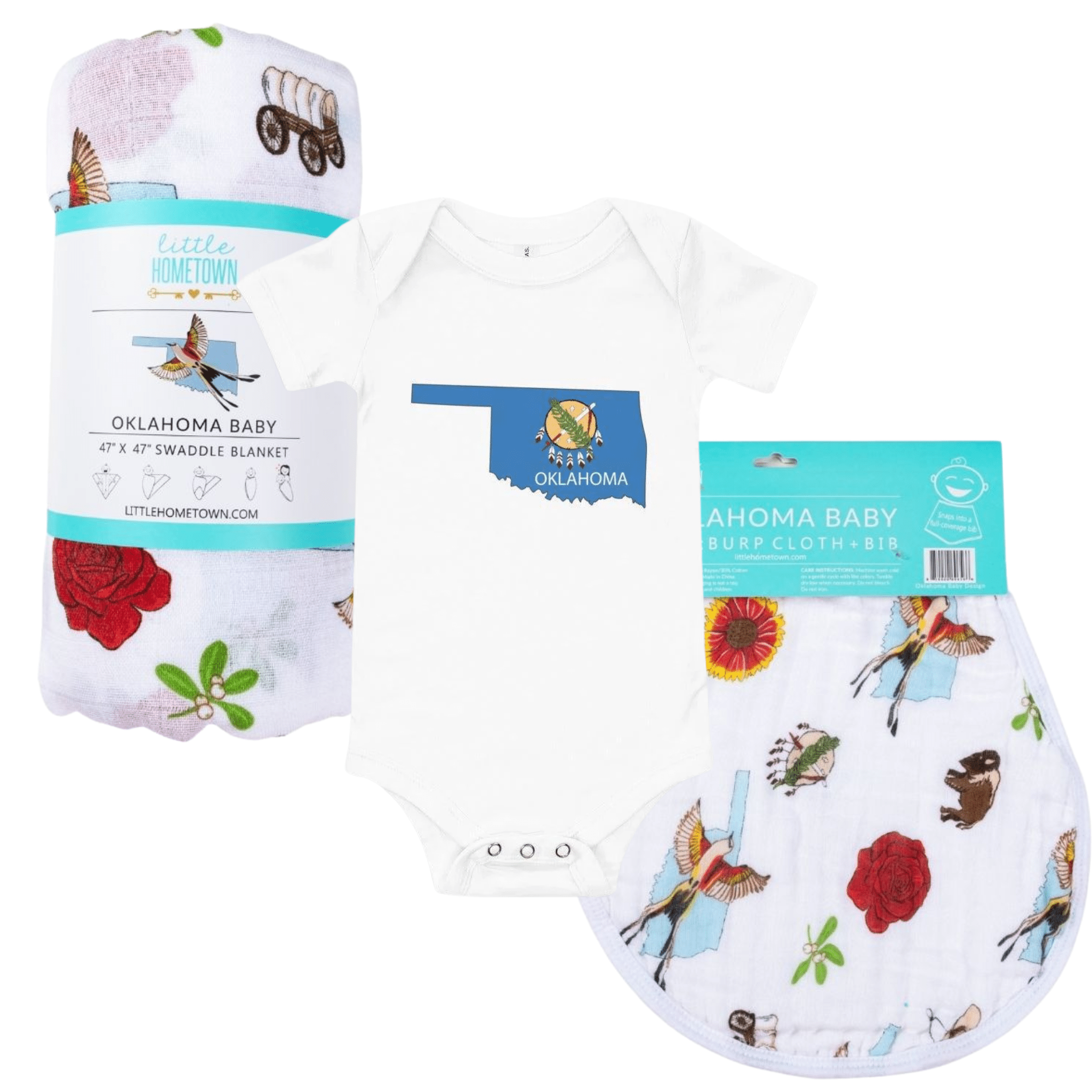 Oklahoma State Baby Gift Bundle Complete Newborn Outfit