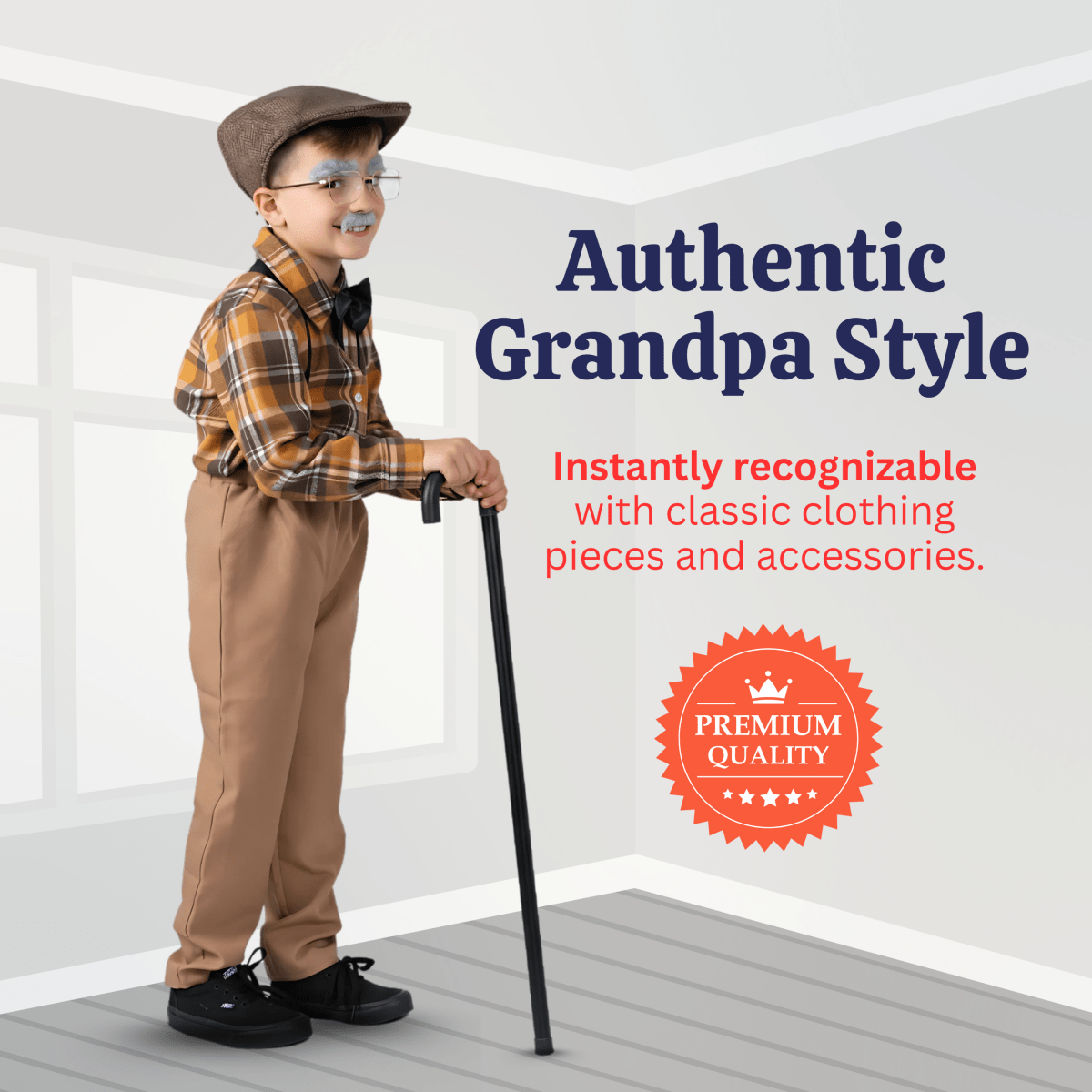 Old Man Grandpa Costume - Kids