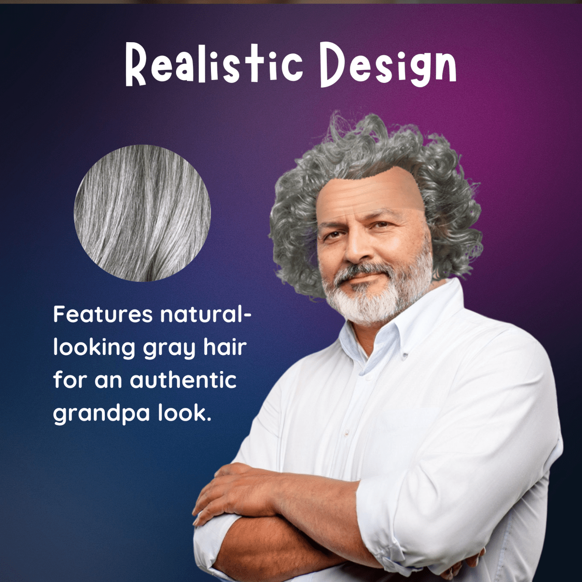Old Man Wig For Adults