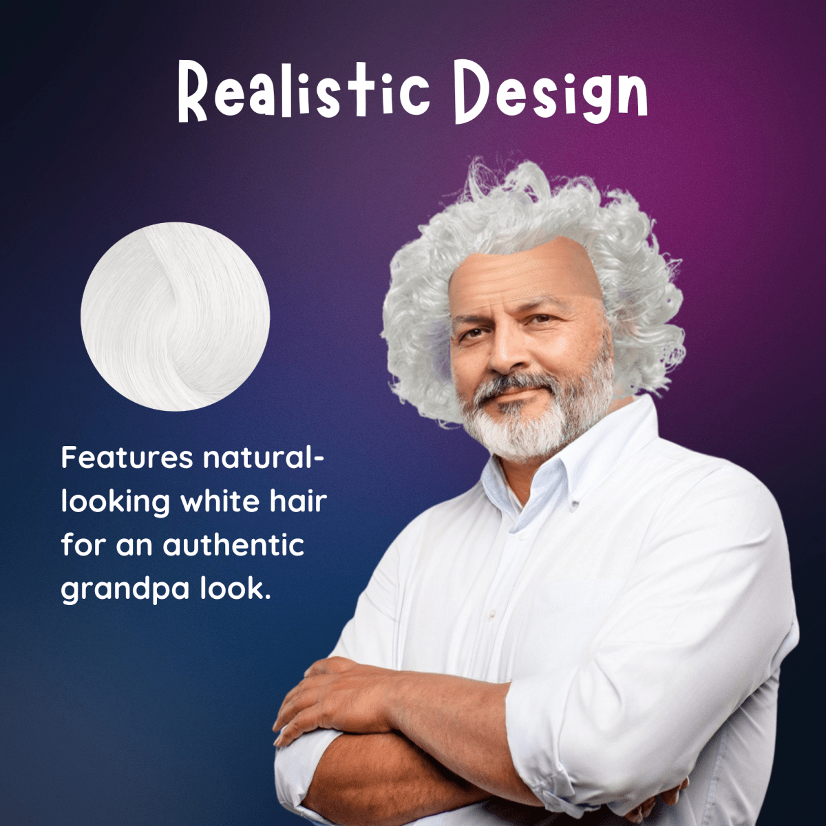 Old Man Wig For Adults