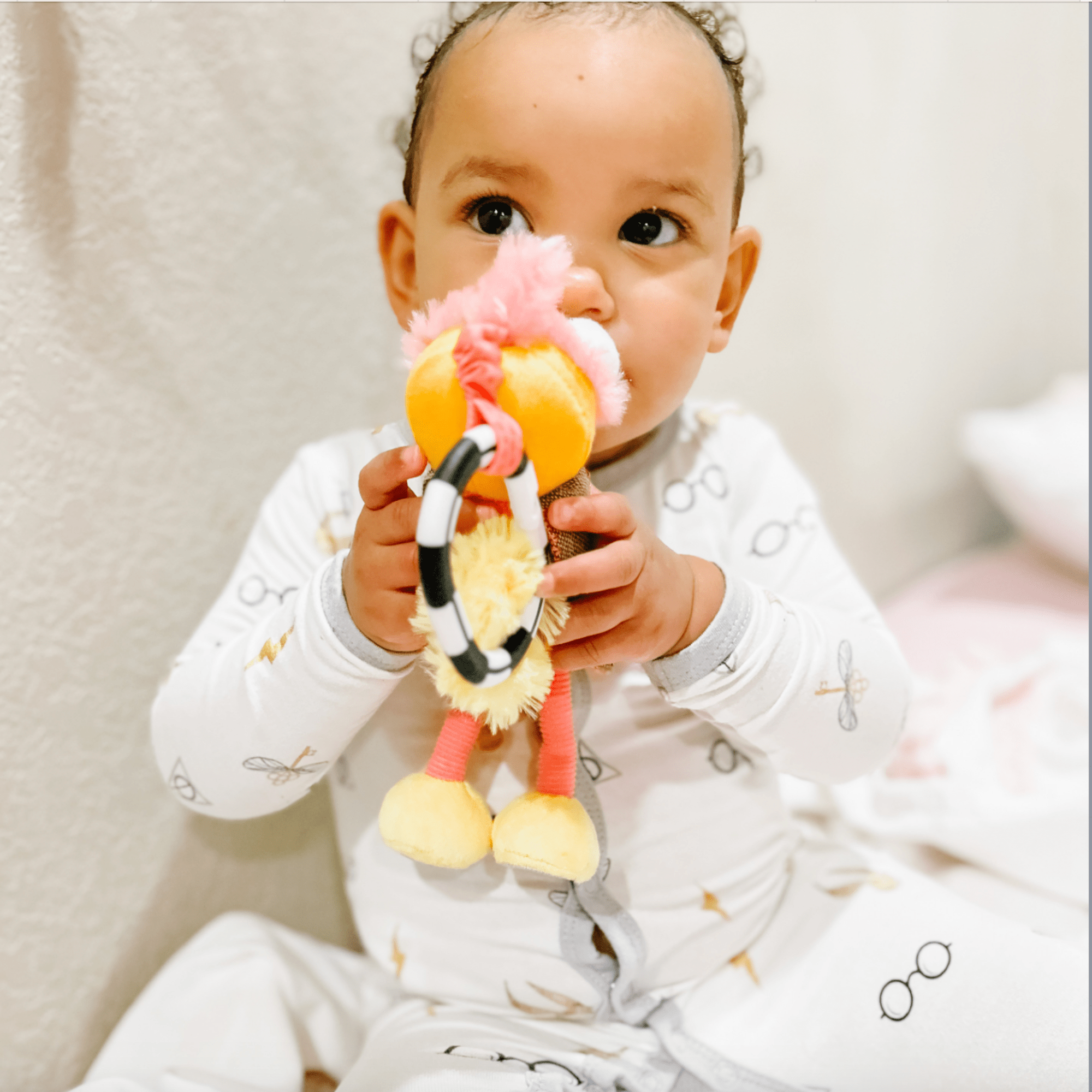 Ollie The Oddball Oddbird Chime & See Atachable Hanging Activity Toy