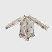 Girl's Long Sleeve Swimsuit | Marigold
