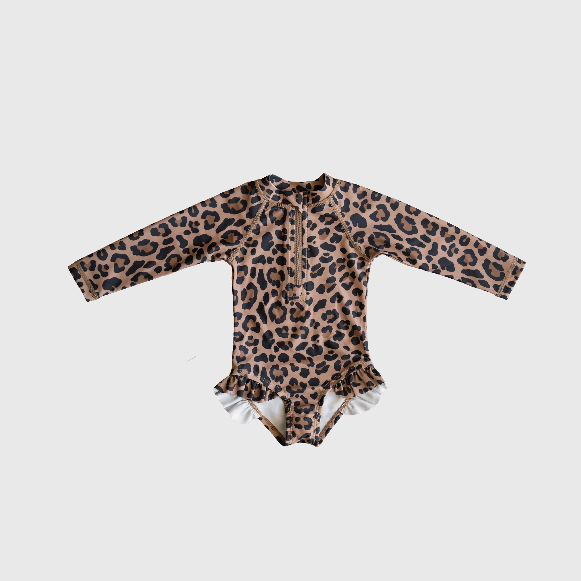 Girl's Long Sleeve Swimsuit | Leopard