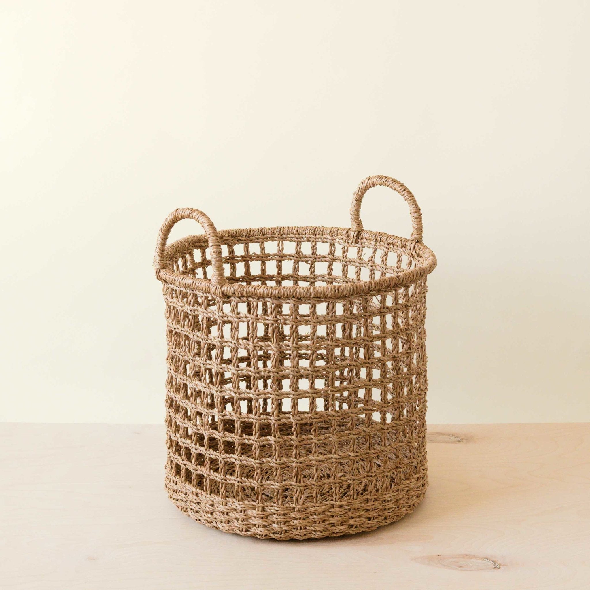 Open Weave Baskets With Handle, Set Of 3 - Storage Baskets | Likhâ