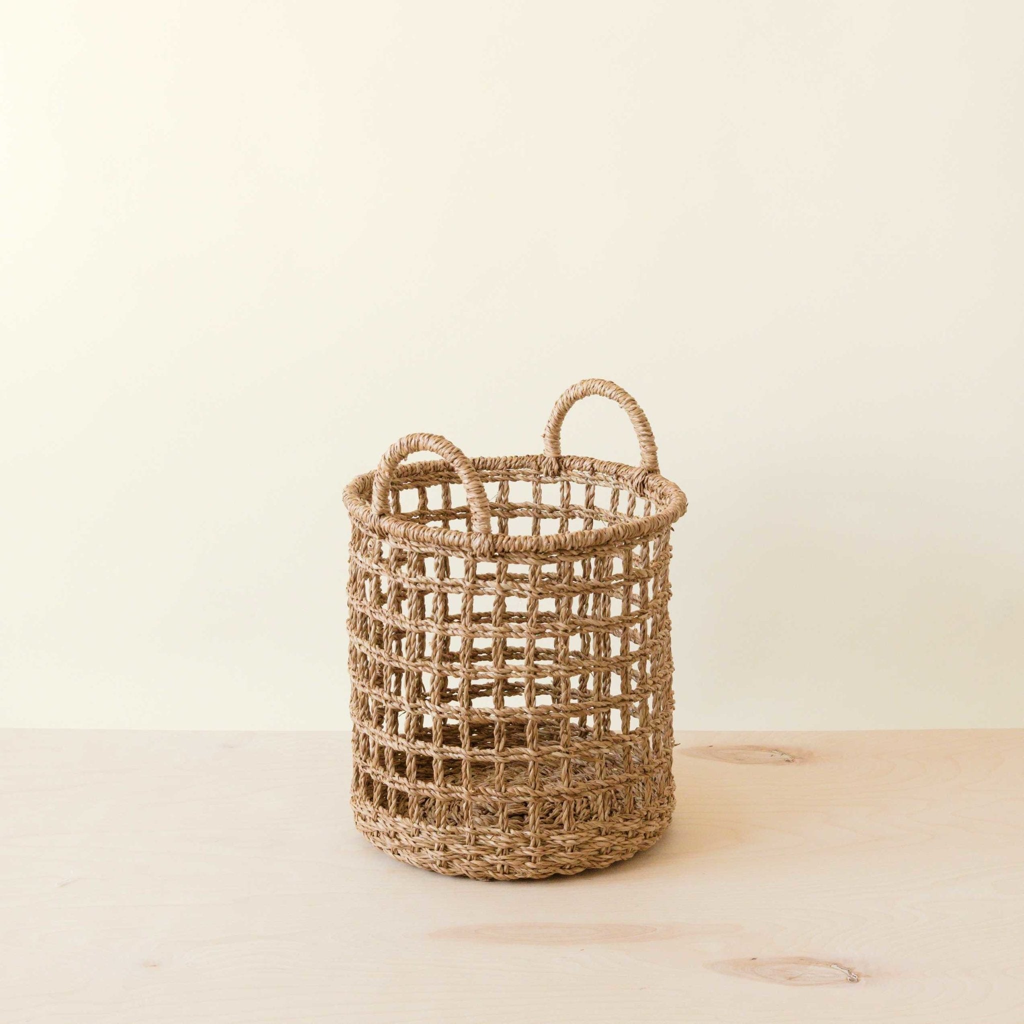 Open Weave Baskets With Handle, Set Of 3 - Storage Baskets | Likhâ