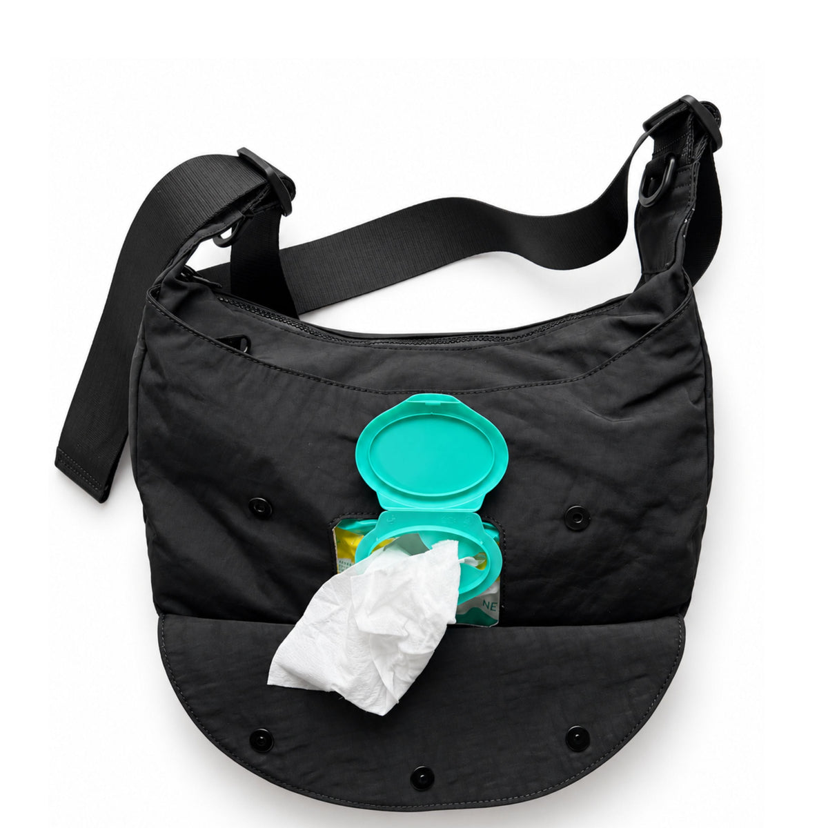 Park Crossbody Diaper Bag- Onyx