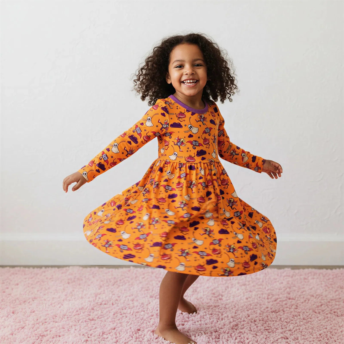 Orange Boo Crew Dress