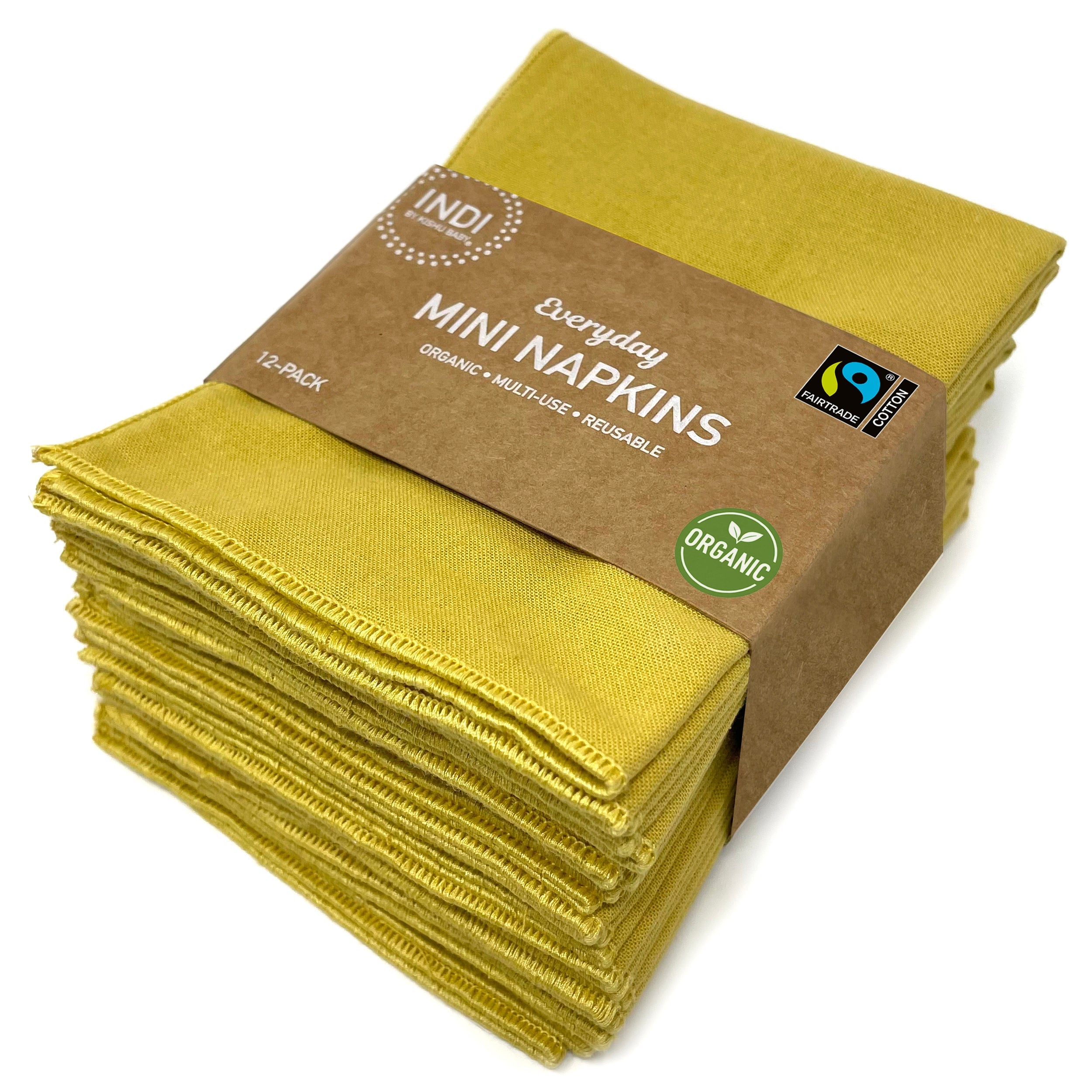 Organic Everyday Mini Napkins 12-pack – Fairtrade Certified