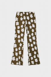 Organic Cotton Blend Flare Ribbed Pant