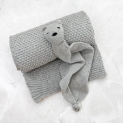 Honey Bee Organic Cotton Baby Blanket And Teddy Lovie Set