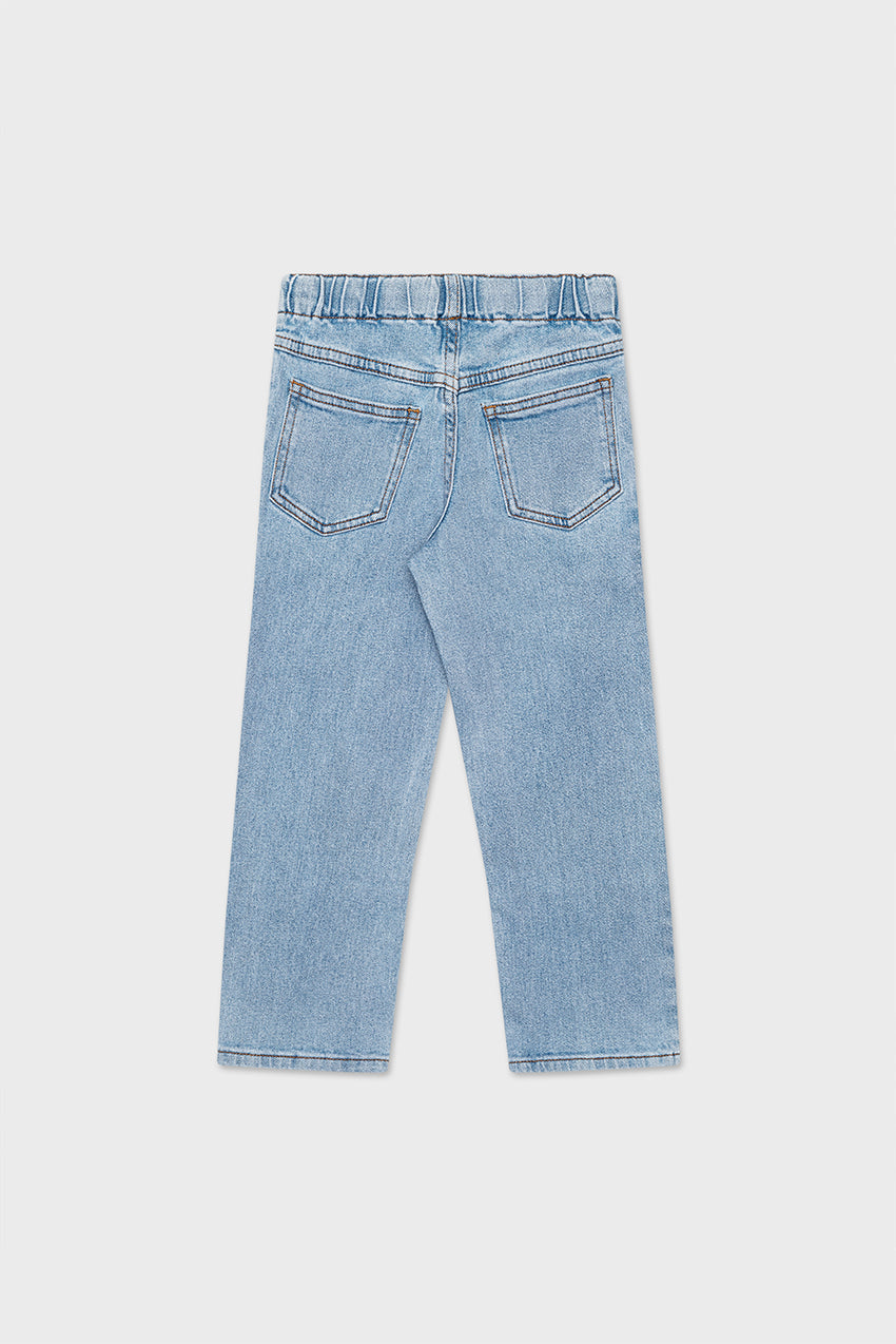 Organic Cotton Drawstring Straight Leg Jean