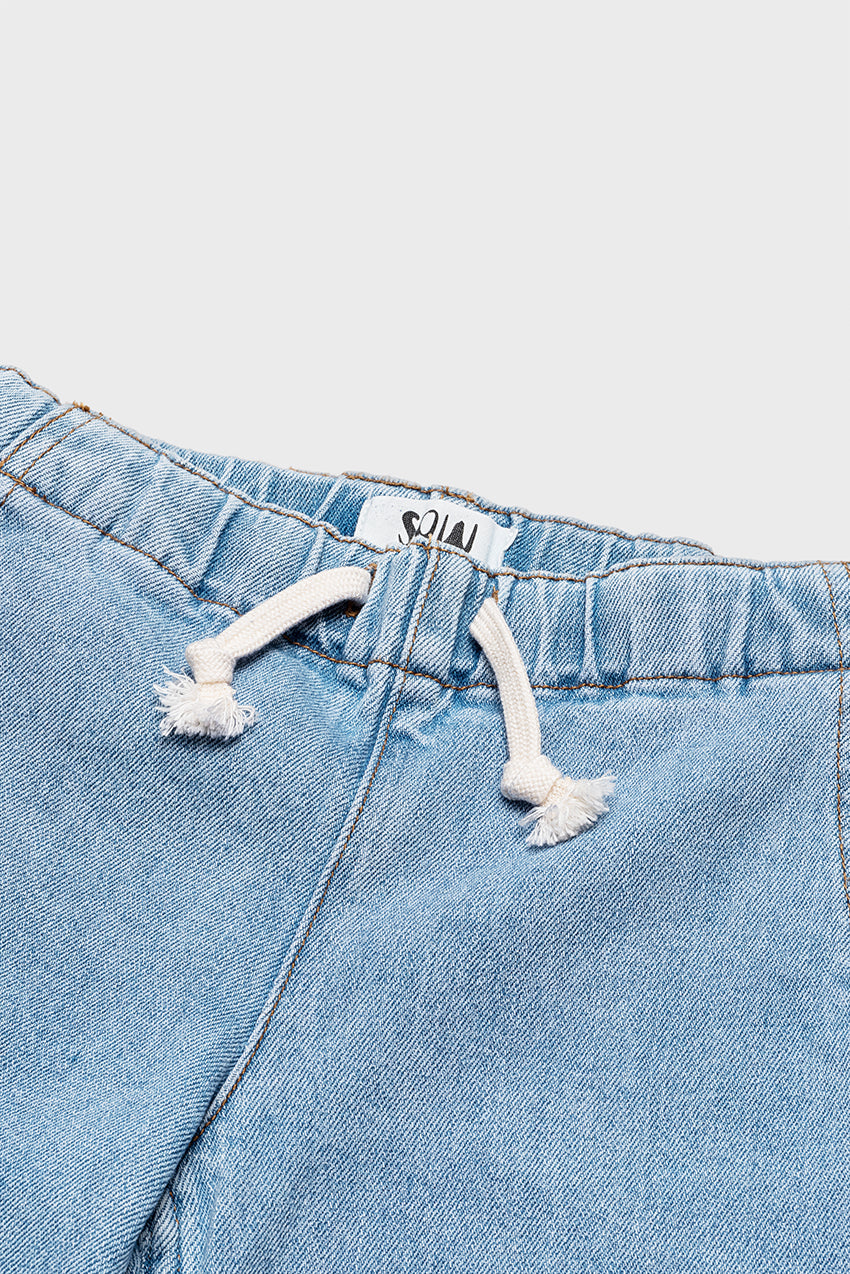 Organic Cotton Drawstring Straight Leg Jean