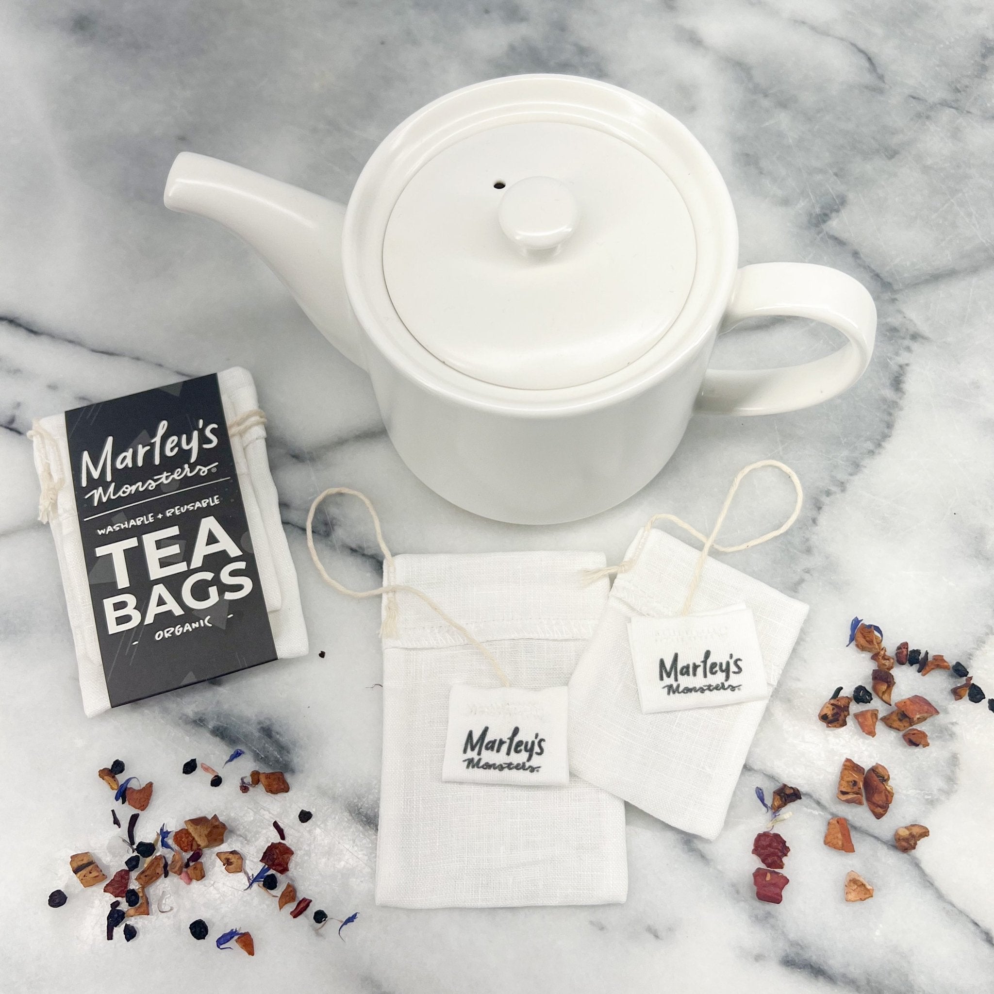 Organic Reusable Tea Bags: Set Of 2