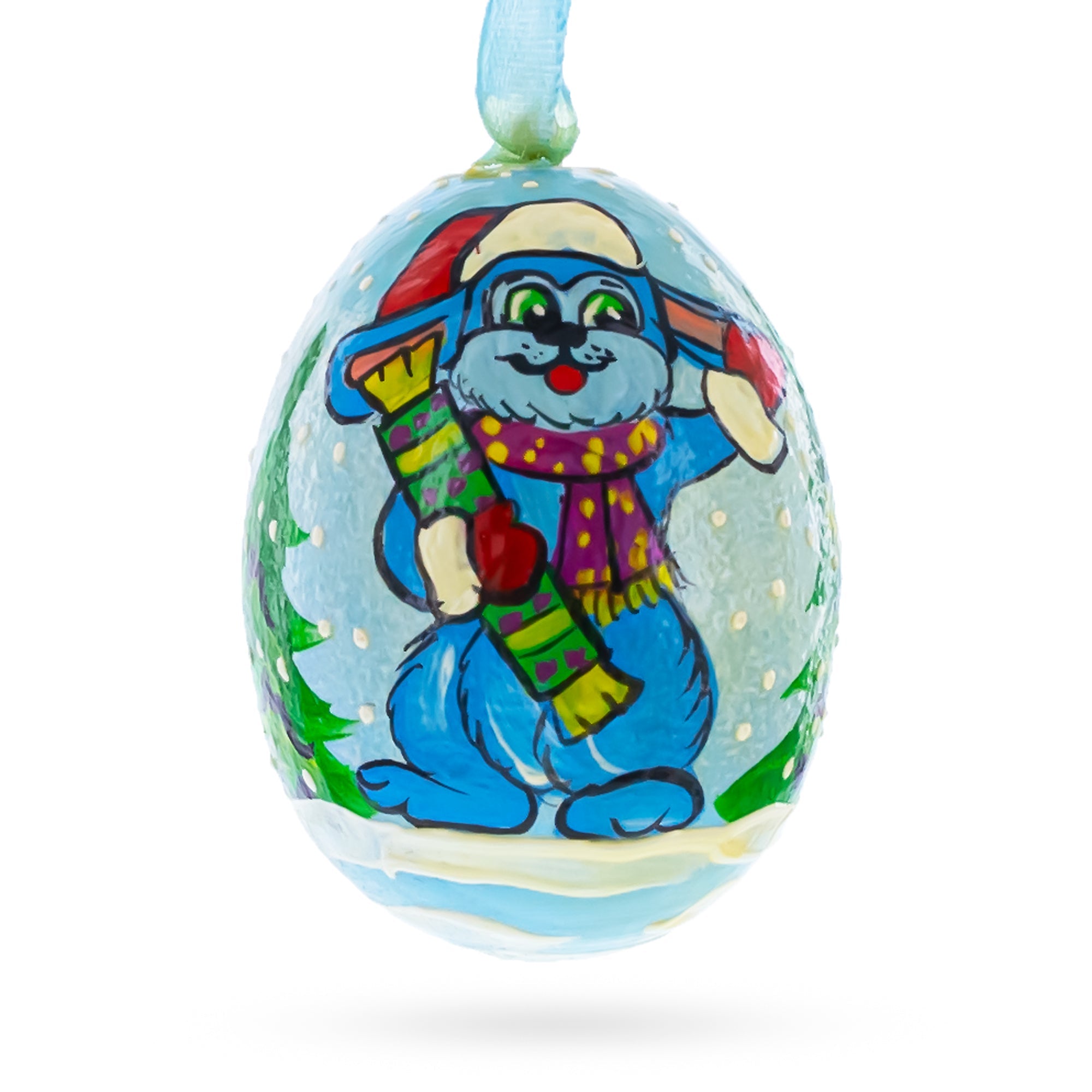 Bunny Wooden Christmas Ornament