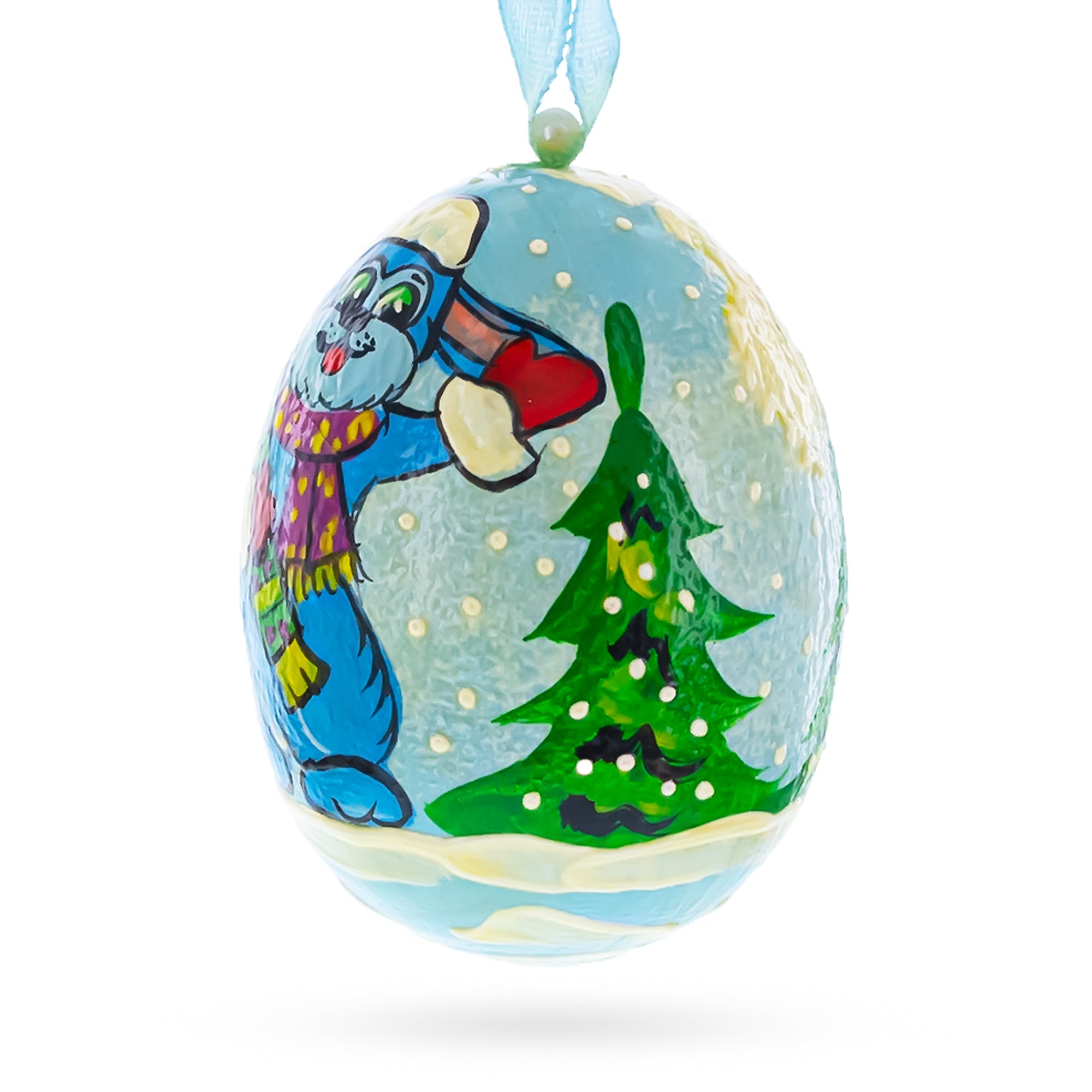 Bunny Wooden Christmas Ornament