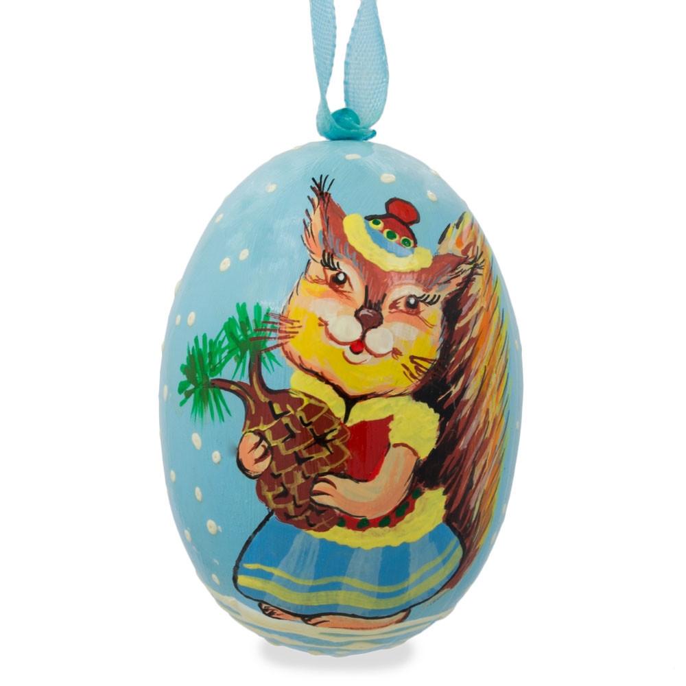 Squirrel Wooden Christmas Ornament