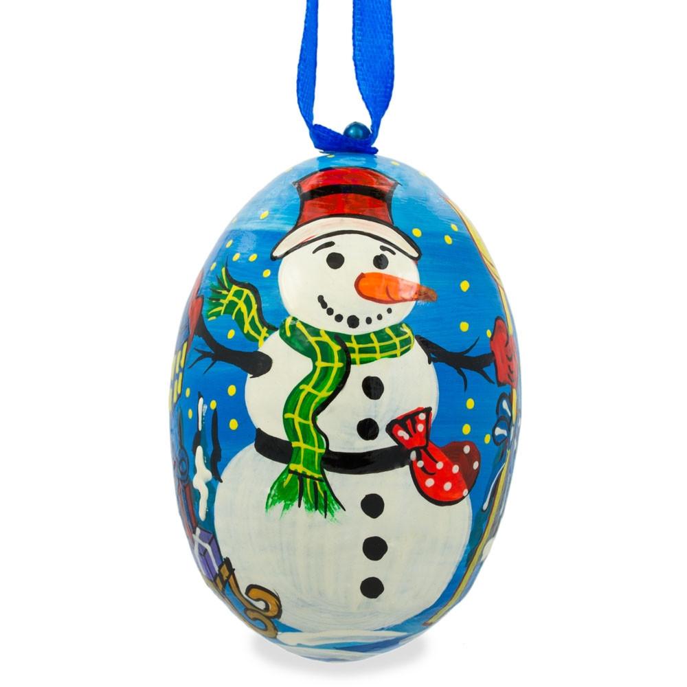 Snowman Wooden Christmas Ornament